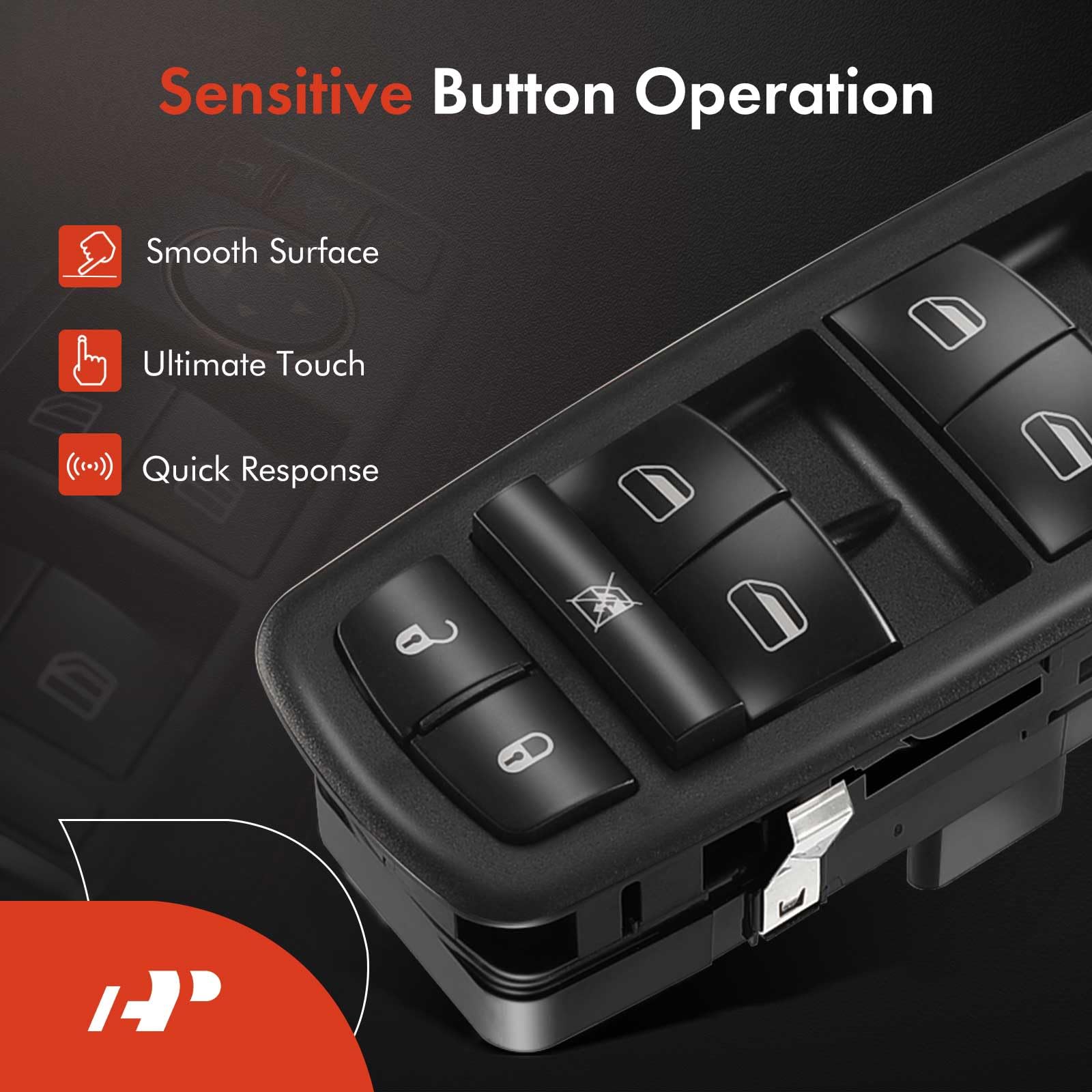 A-Premium Front Driver Side Master Power Window Switch Compatible with Dodge Grand Caravan & Chrysler Town & Country, 2008 2009, Replace# 68029021AA, 68029021AB