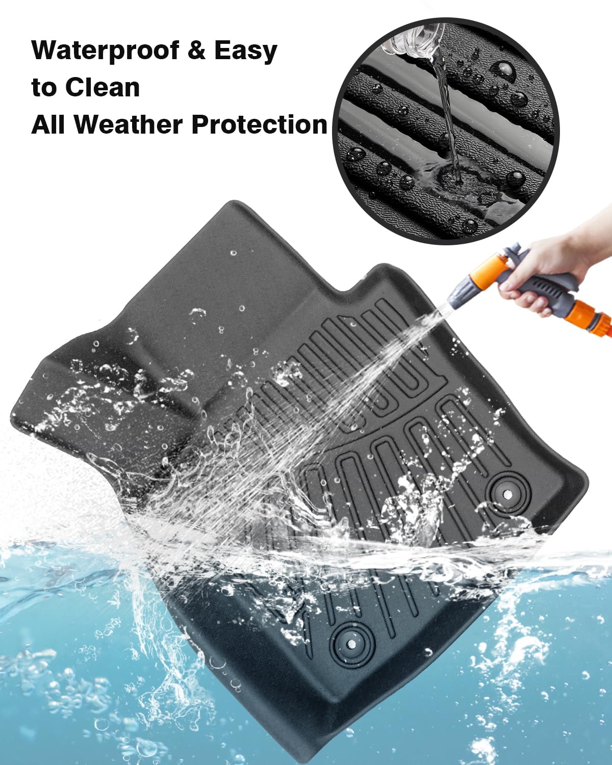 Powerty Floor Mats For 2023 2024 2025 Mazda Cx50 Cx-50 Accessories All Weather Floor Liner 3D Tpe 1St & 2Nd Row Floor Mat Heavy-