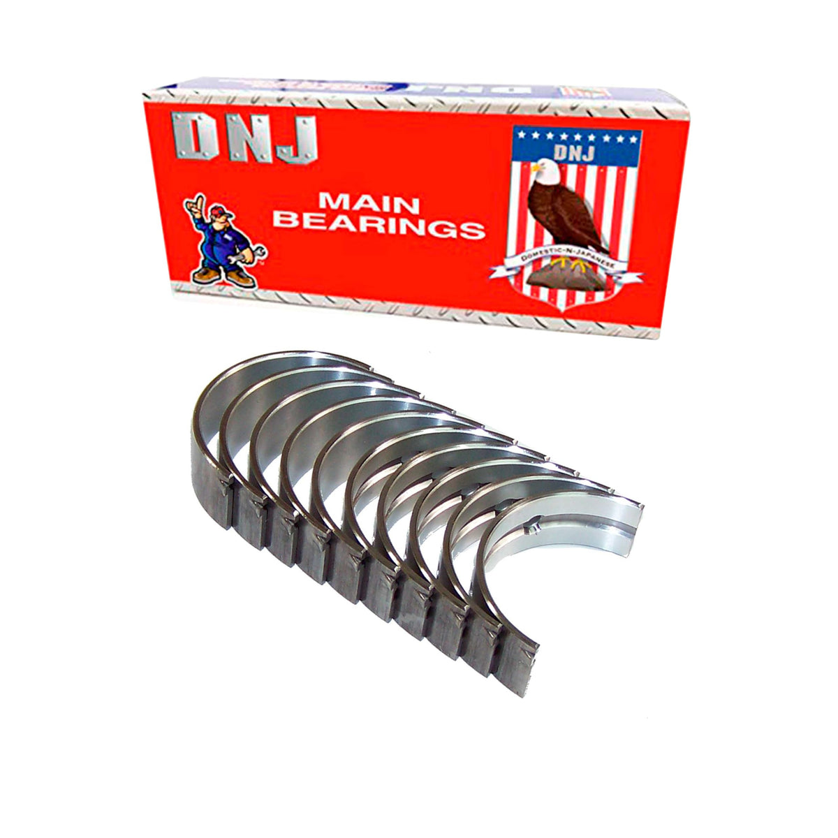 Dnj Mb168 Main Bearings Set Standard Size For 06-17 Dodge 1.8L-2.4L L4 Dohc, Sohc Naturally Aspirated, Turbocharged Designation 4B12,4B11,4J12