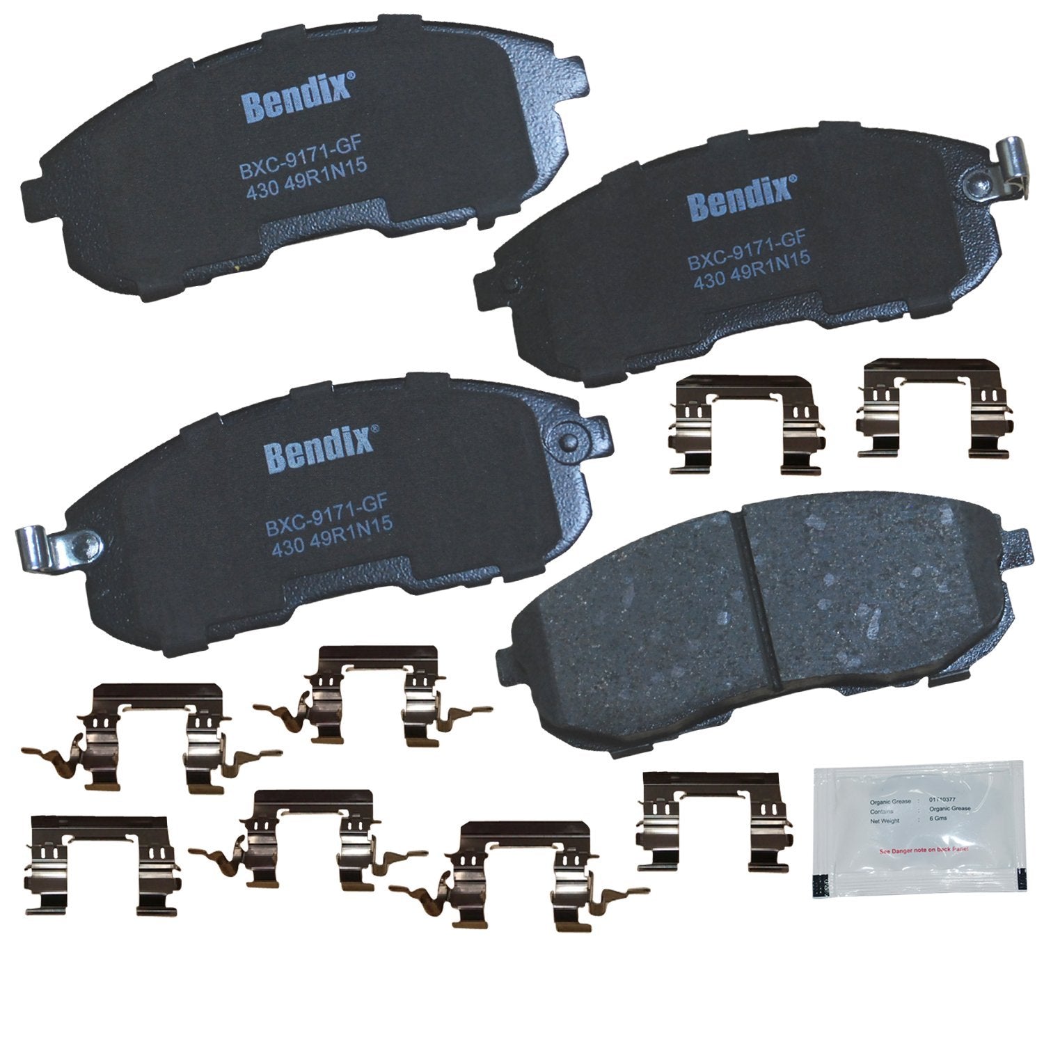 Bendix Priority1 Cfc430 Ceramic Front Brake Pads For Infiniti G20 2002-1999, I30 1999-1996, Nissan Altima 2001-1993, Altra Ev 20