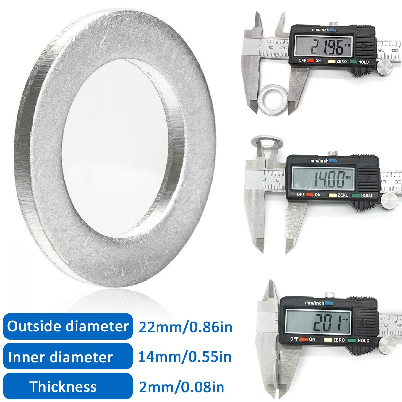 FANHAY 94109-14000 Oil Crush Washers/Drain Plug Gaskets Washers Seals Rings for Honda Civic Ridgeline Odyssey CRV CR-V Pilot Rea