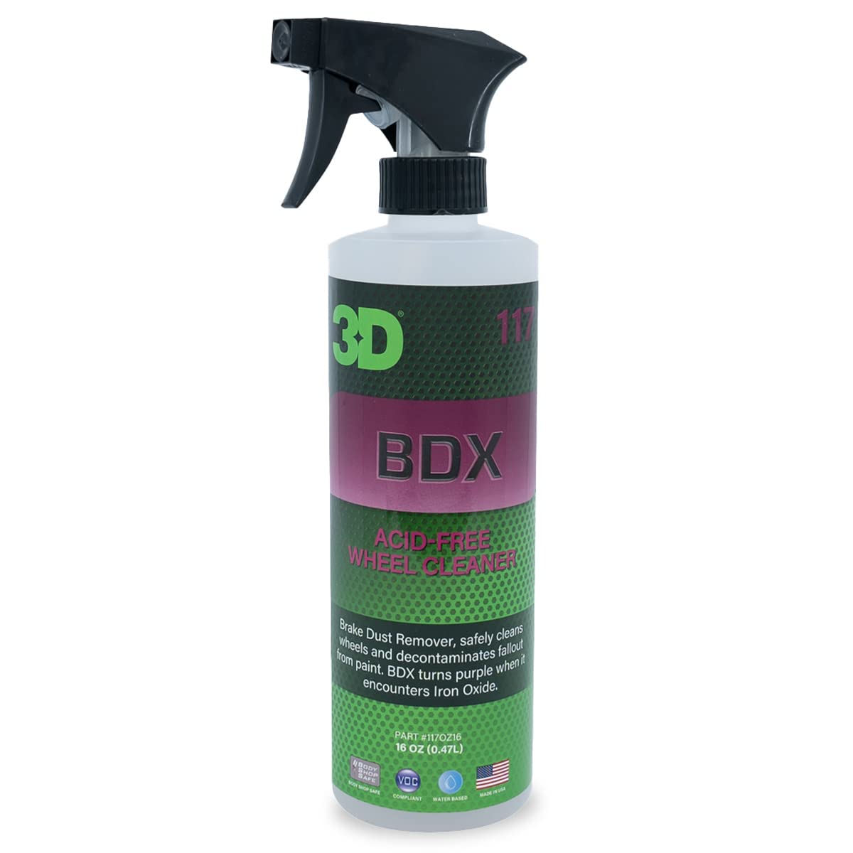 3D Bdx Iron Remover - Removes Brake Dust, Iron Oxidation & Fallout On Car Wheels & Paint 16Oz.