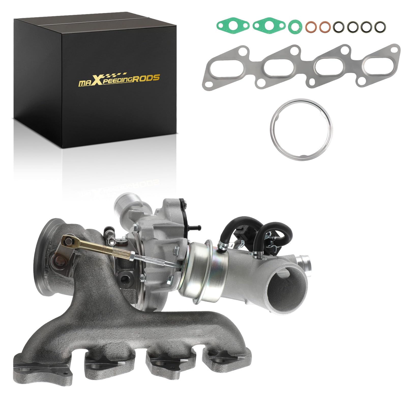Maxpeedingrods 667-203 Turbo Turbocharger With Gasket Kit, For Chevrolet Chevy Cruze 2011-2016, For Sonic 2012-2020, For Trax 2010-2019, For Buick Encore 2013-2021 1.4L Replace# 55565353