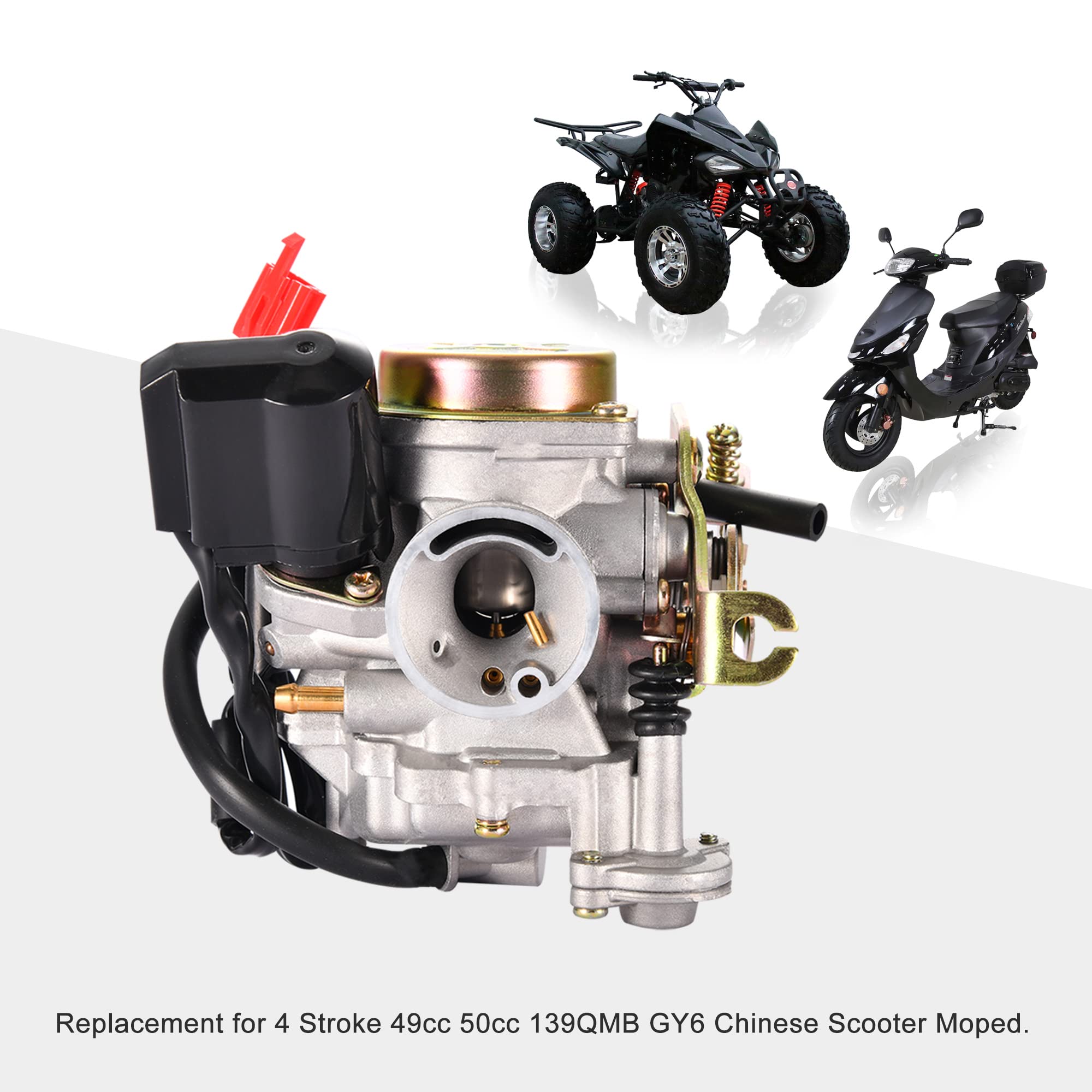 GOOFIT PD18 18mm Carburetor for 4 Stroke GY6 49cc 50cc Chinese Scooter 139QMB Moped Replacement for Taotao Kymco Scooter Jonway