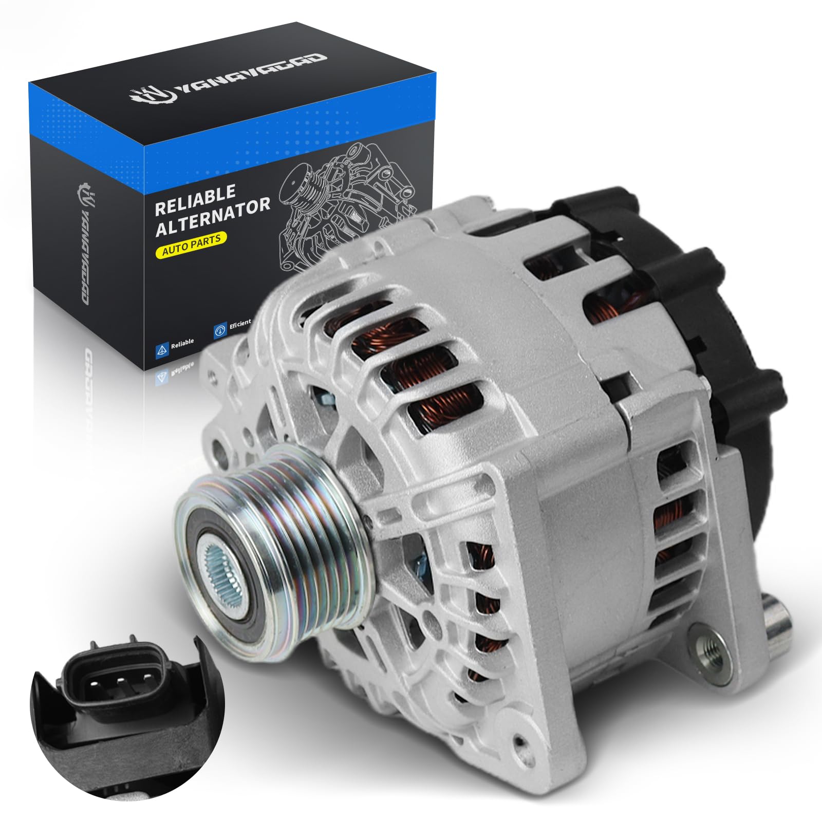YINAVAGAD 2.5L L4 Alternator for Nissan Altima 2.5L L4 2007-2012, Altima Coupe S 2013, Rogue 2011-2013, Rogue Select 2014-2015, 