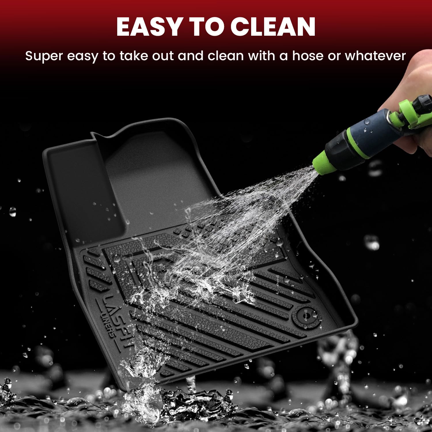 Lasfit Floor Mats & Cargo With Backrest Mat For Ford Explorer 2020-2025 6 Passenger, Custom Fit All Weather Protector Tpe Easy C