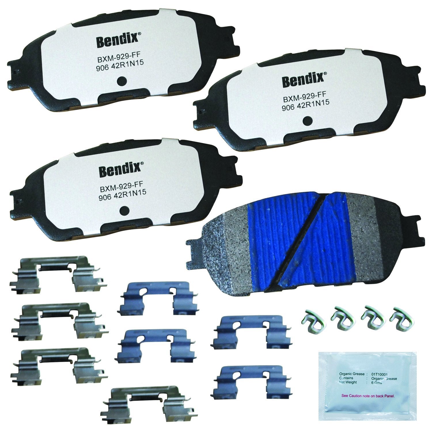 Bendix Fleet Metlok Mkd906Fm Semi-Metallic Front Brake Pads For Lexus Es300 2003-2002, Es330 2006-2004, Toyota Avalon 2007-2005,
