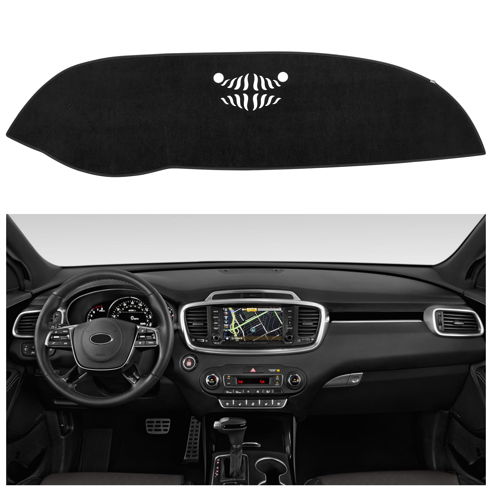 Speedwow Dashboard Dash Board Cover Mat Carpet Compatible For 2016-2020 Kia Sorento Dashboard Mat Covers Internal Accessories Bl