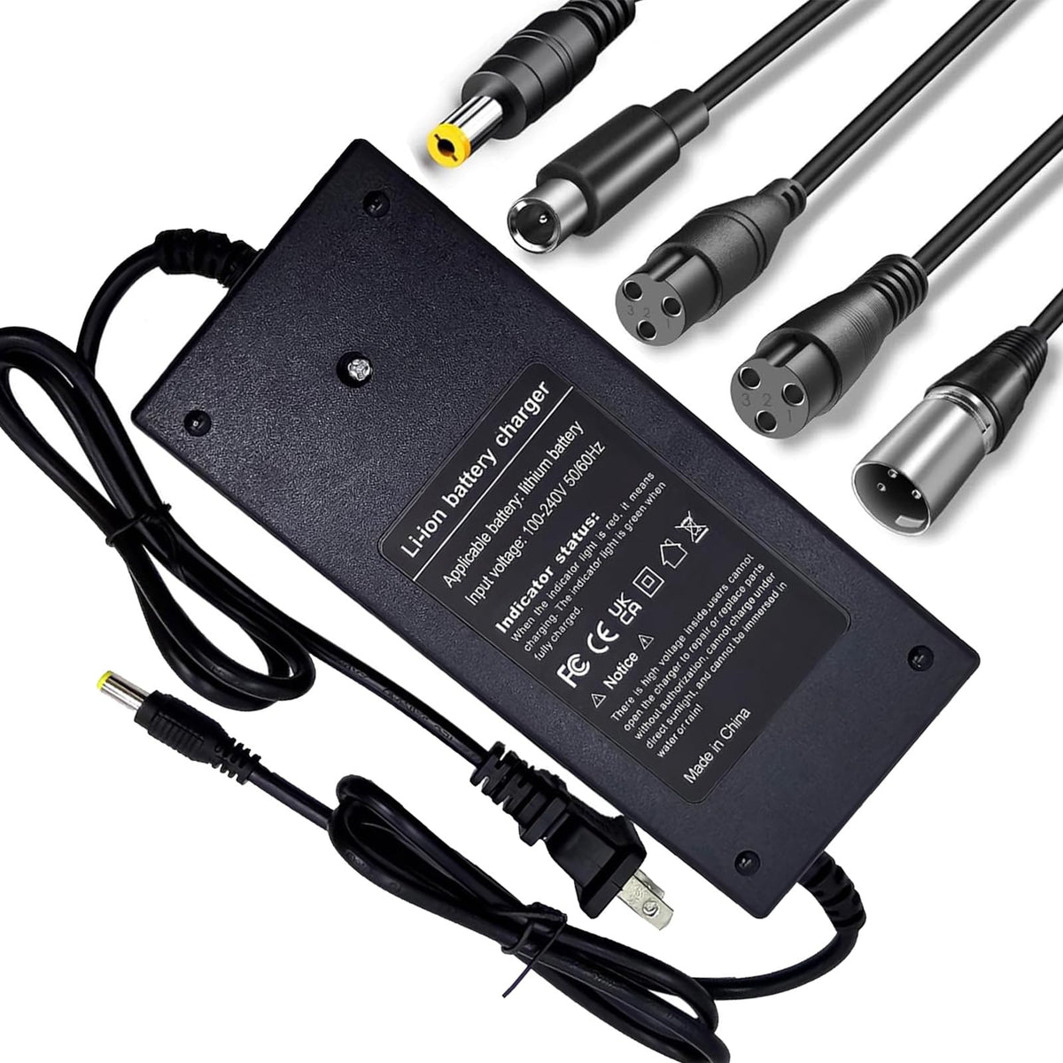 (5 Plugs) 29.4V 2A Fast Battery Charger Universal for 24V 25.2V 25.9V Lithium Battery Electric Scooter Replacement Charger - 5 i