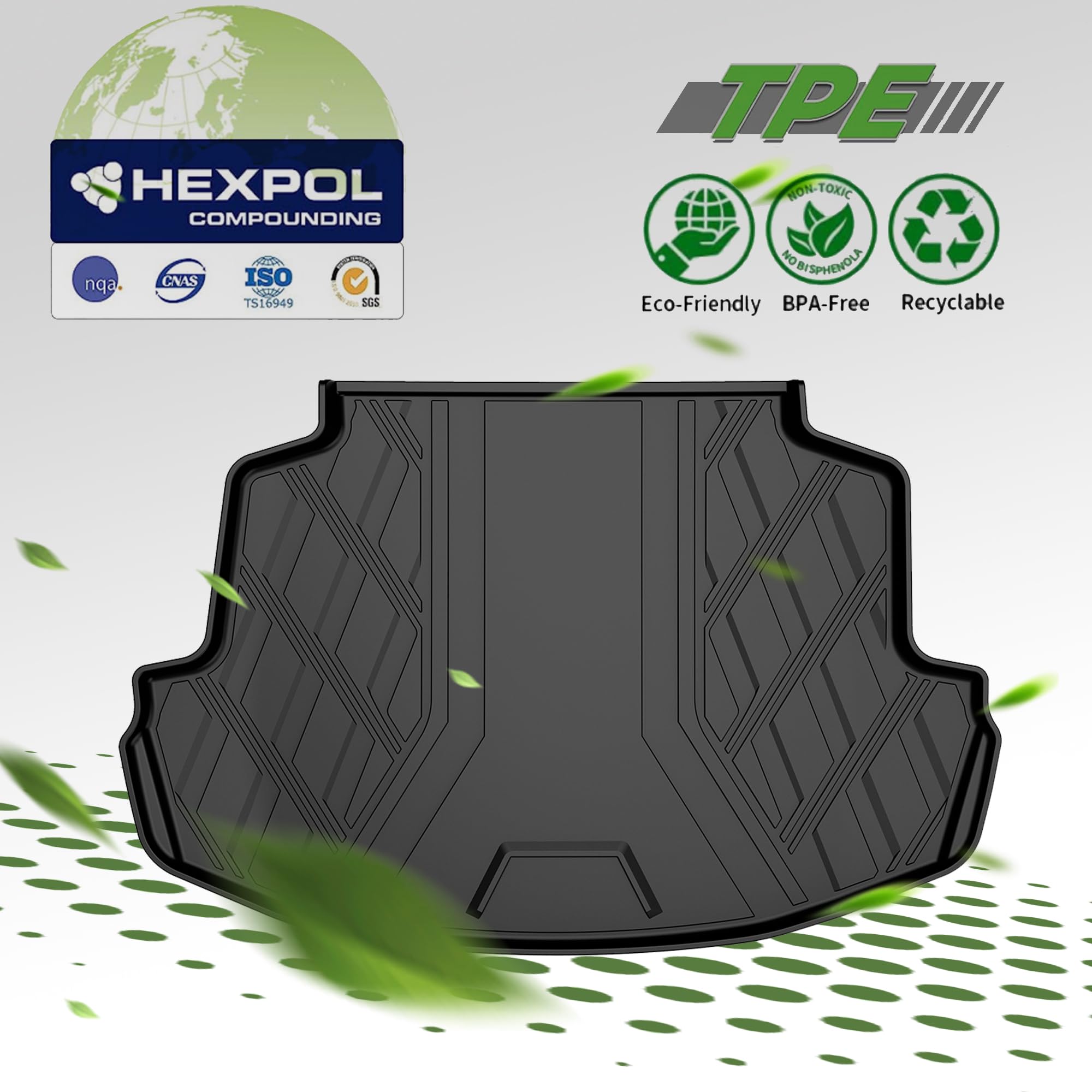 Aomsazto Cargo Liner Compatible With 2014-2019 Toyota Corolla Sedan | Custom Fit Trunk Mat Behind 2Nd Row | All Weather Protecti