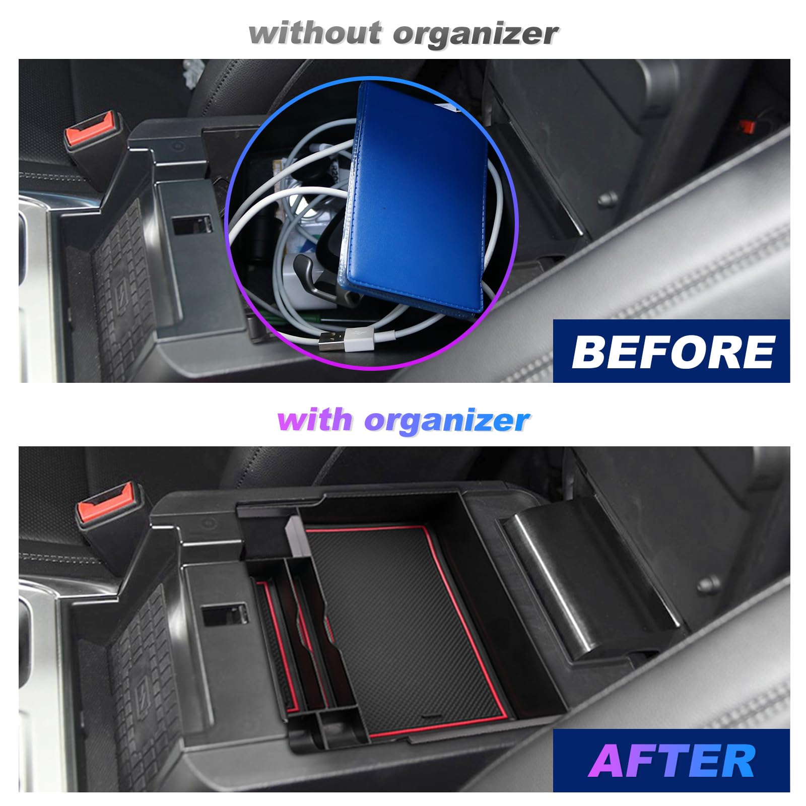 SXCY for 2020-2023 2024 2025 Ford Explorer Center Console Organizer Tray FIT Ford Explorer 2024 2025 Accessories Console Tray fo
