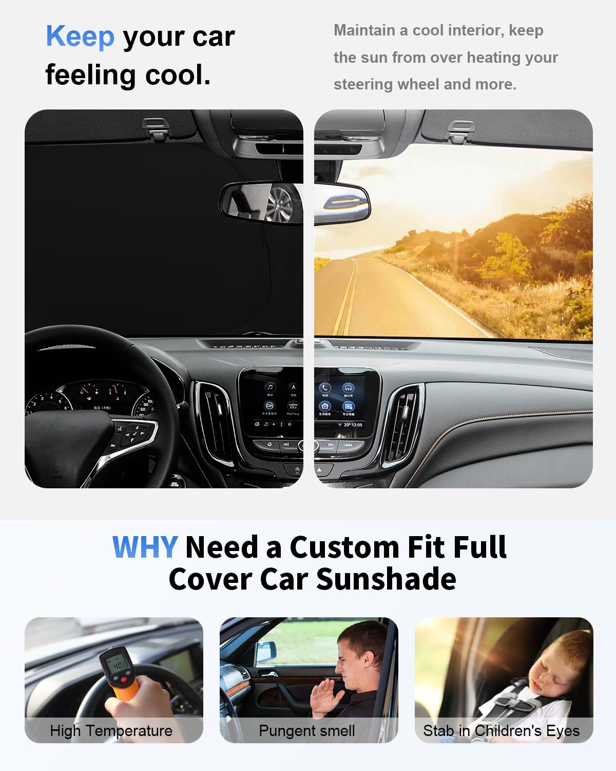 For Mercedes Benz Gla 250 2015-2020 Windshield Sun Shade, Foldable Sunshade For Front Windows Cover Sun Blocker Protect Car From