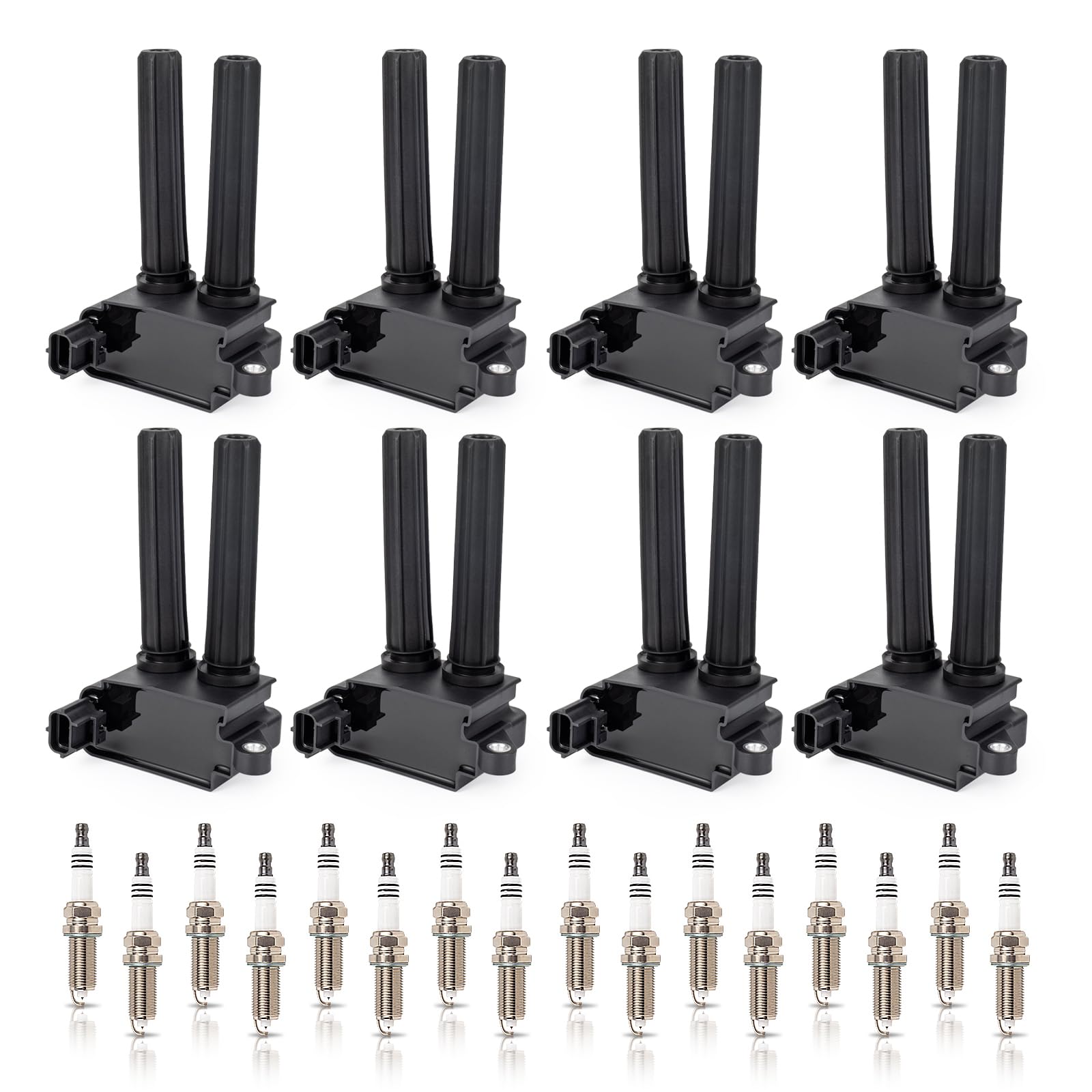 ENA 8 UF504 Ignition Coil Pack 16 Iridium Spark Plug for 92145 Compatible with Chrysler Dodge Jeep Ram Aspen Challenger Durango 