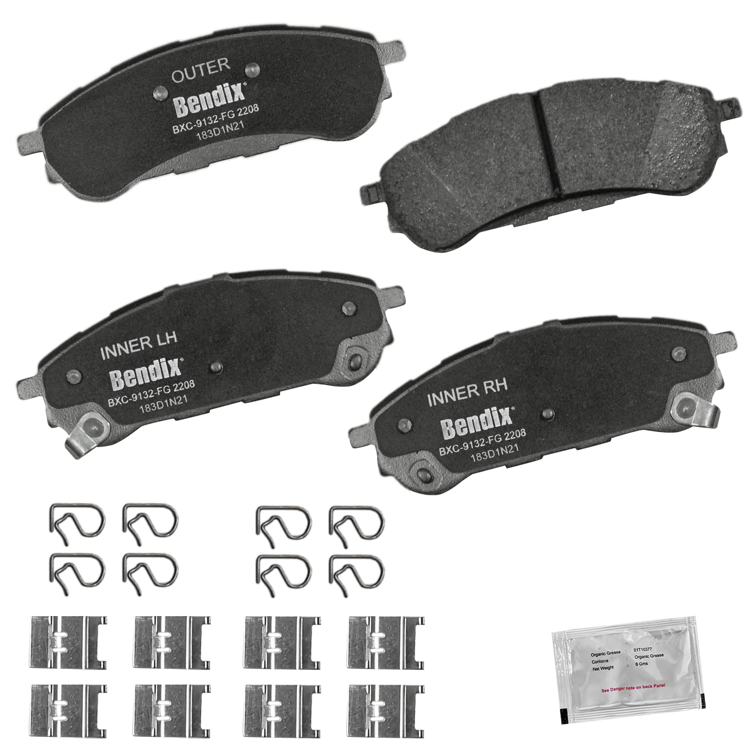 Bendix Priority1 Cfc2208 Ceramic Rear Brake Pads For Ford Ranger 2023-2019
