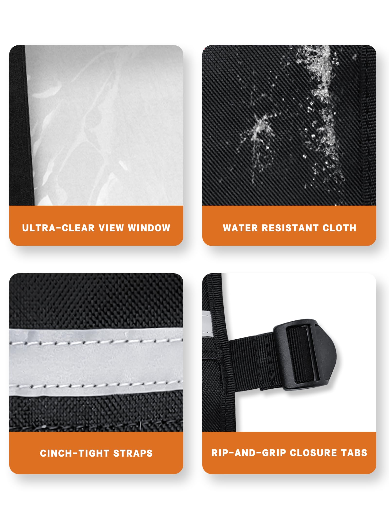 Zidiyoruo Utv Soft Rear Windshield -Polaris Rzr Back Window - Durable, Easy Install, Compatible With Rzr Xp 1000 & Turbo (2014-2