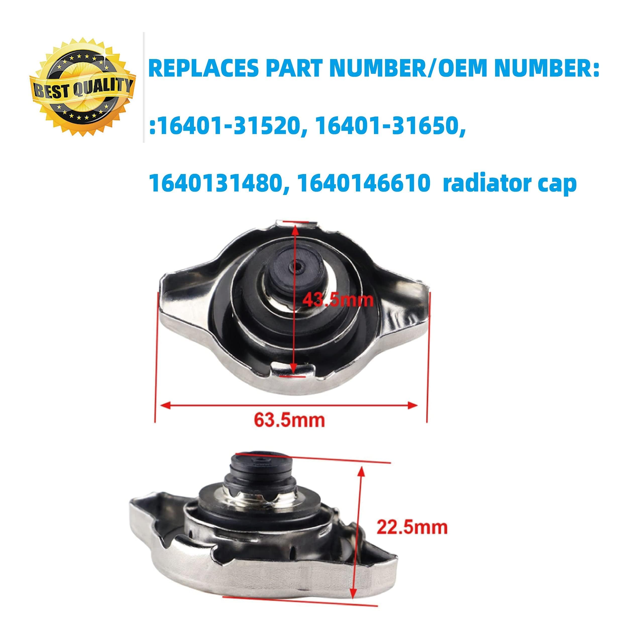 Radiator Cap, Replace 16401-31520 Compatible With Toyota Lexus - Avalon Camry Echo Highlander Prius C Sequoia Sienna Solara Tundra Yaris, Es300H Es350 Gs300 Gs430 Is300 Ls430 Rx350 Rx450H Sc430, More