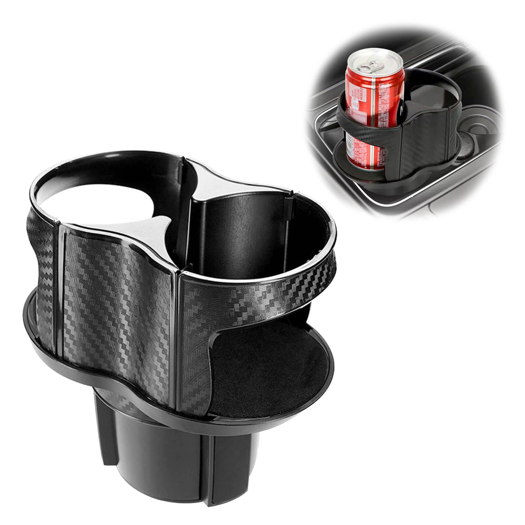 Reofrey 2-in-1 Multifunctional Car Cup Holder Expander Adapter, Universal Double Cup Holder with Adjustable Bracket, Elastic Ope