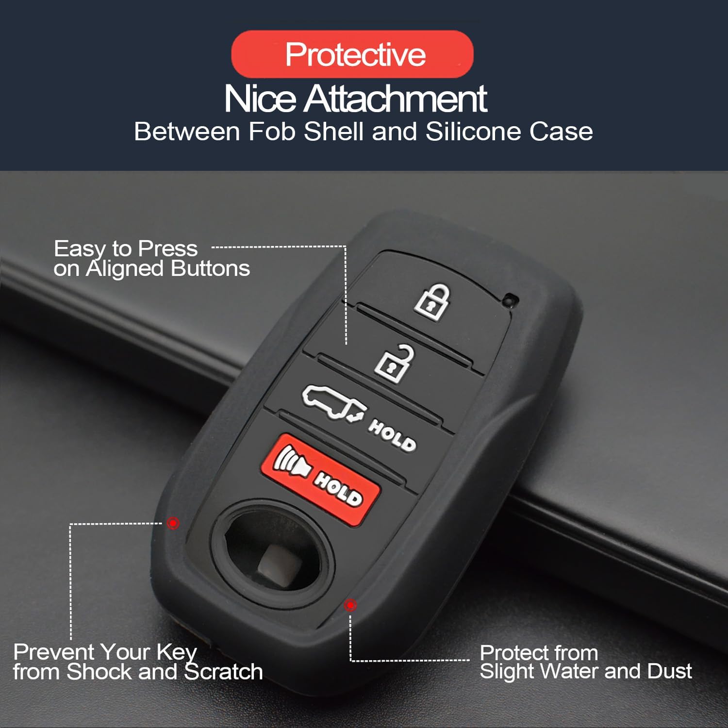 INFIPAR 2pcs Compatible with Toyota Tacoma Prius Venza Corolla Crown Sequoia Tundra Grand Highlander RAV4 Prime Mirai Smart 4 Bu