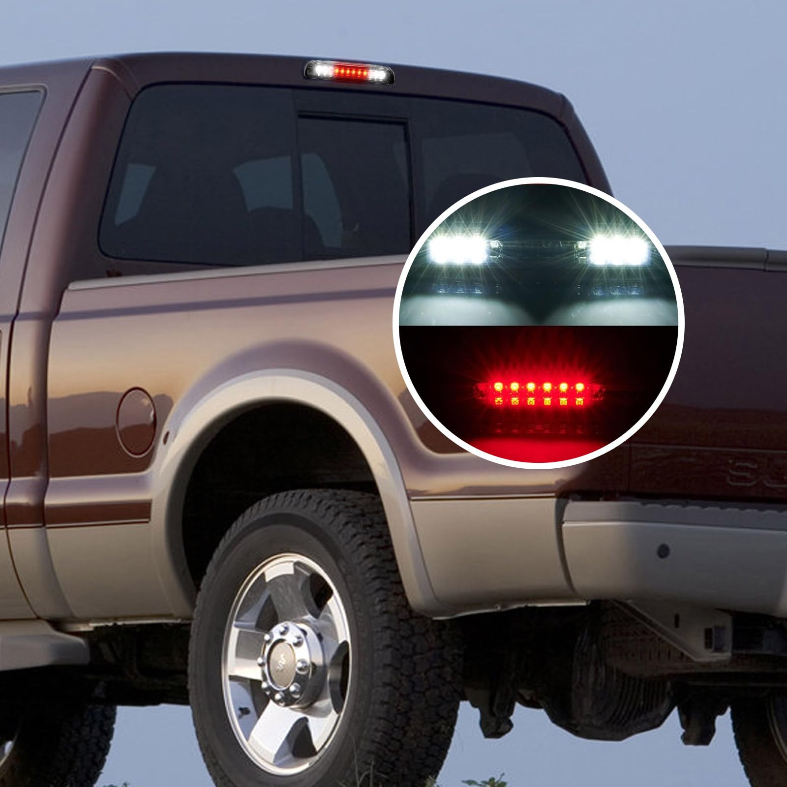 Cxdar Third 3rd Brake Light LED for 1999-2016 Ford F250 F350 F450 F550 Super Duty, High Mount Rear Brake Lights Assembly for 99-