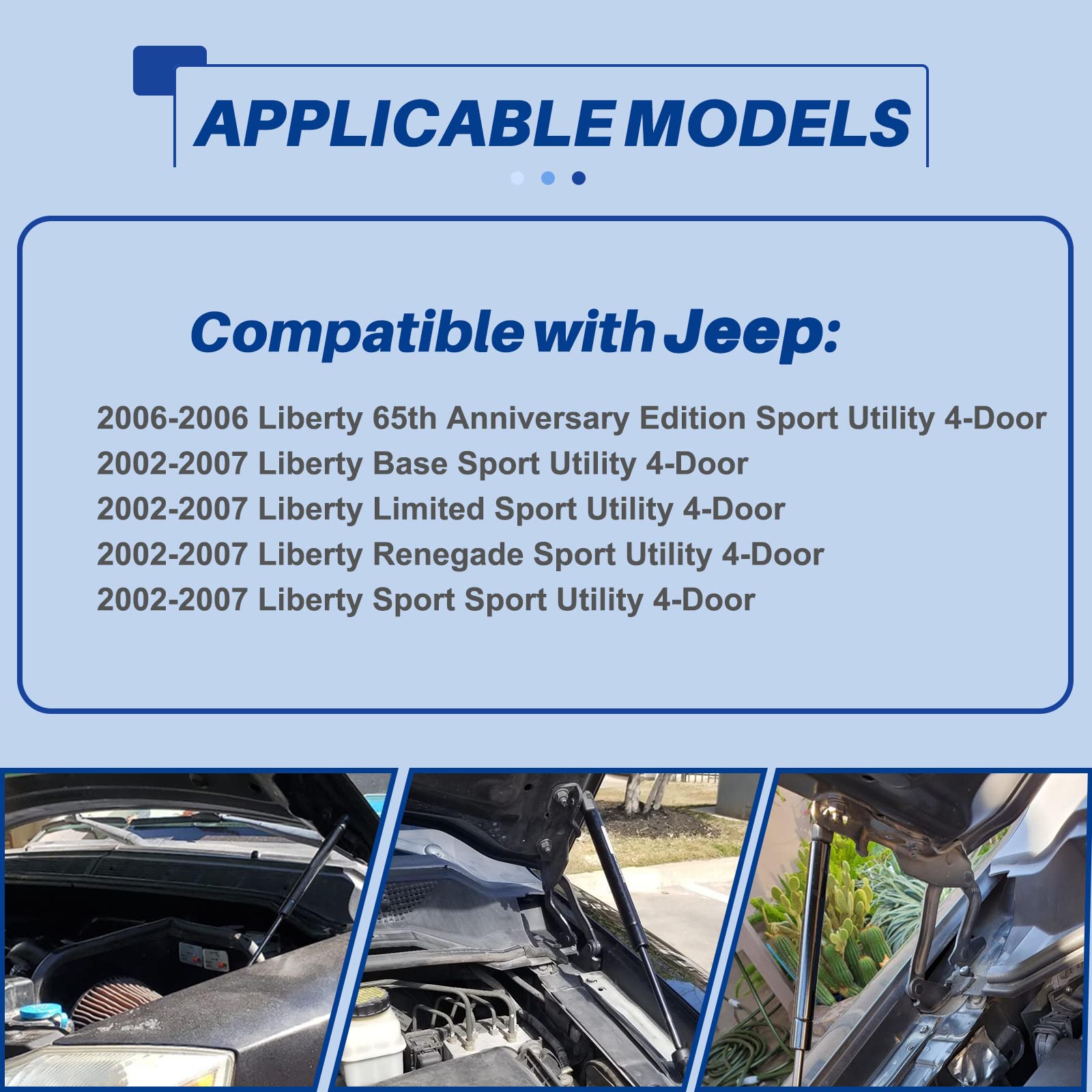 Replacement For 2002-2007 Jeep Liberty Hood Struts, Otuayauto Front Hood Lift Support Shock, Replacement Sg314037 4366 (Pack Of
