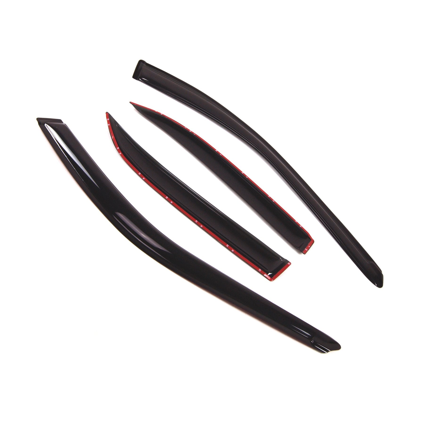 Tuningpros Window Visor Compatible With 1998-2002 Honda Accord Sedan, Dgwv2-209 Outside Mount Deflector Rain Guard Dark Smoke, 4