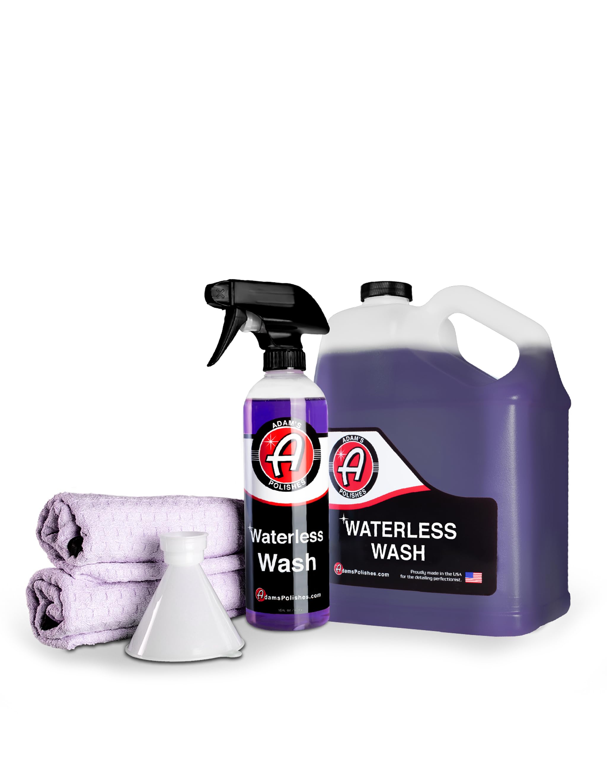 Adam'S Polishes Waterless Car Wash Kit - Car Cleaning Supplies For Car Detailing | Safe Ultra Slick Lubricating Formula For Car,