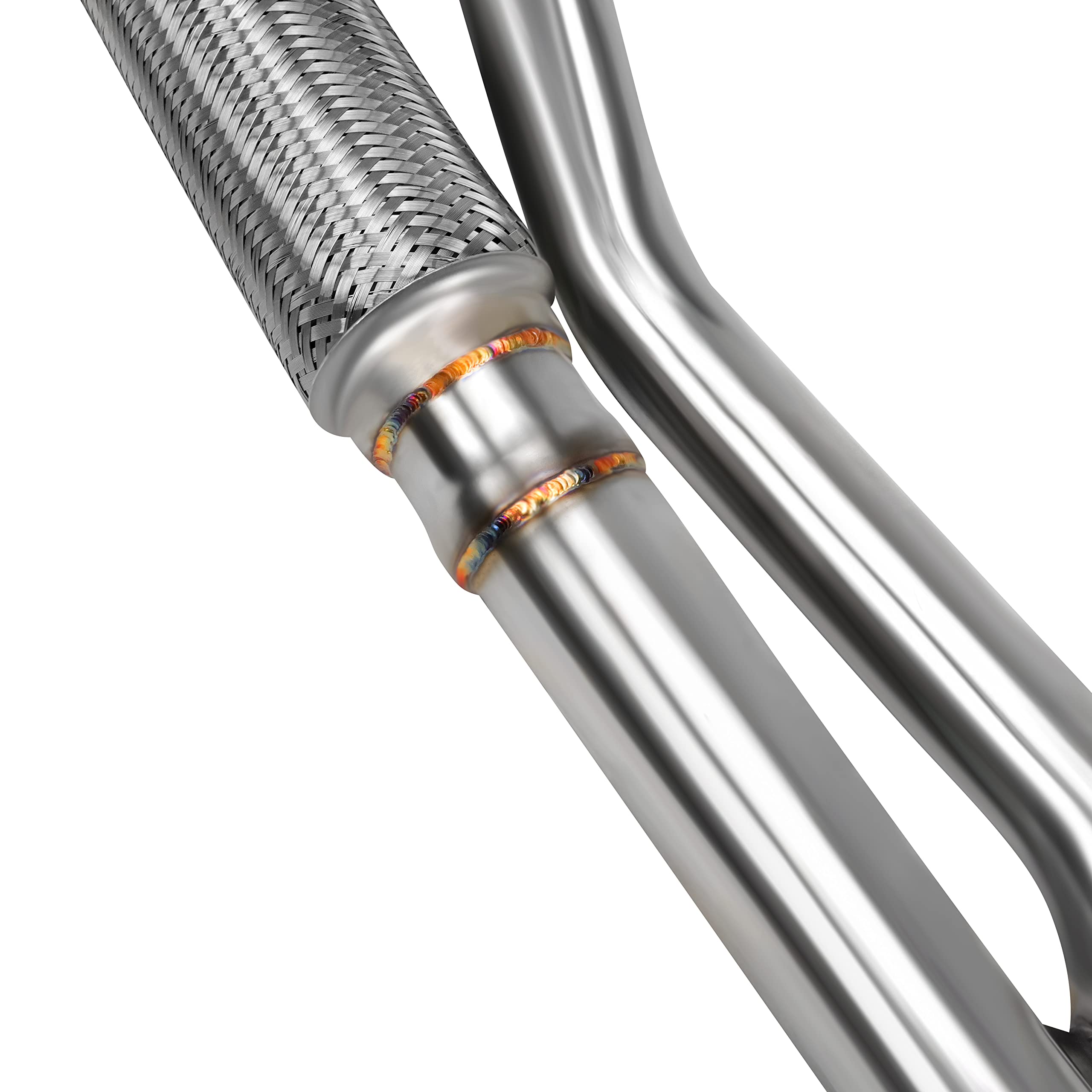 T304 Stainless Steel Exhaust Flex Y Pipe compatible with 2009-2017 Enclave Traverse Acadia Outlook