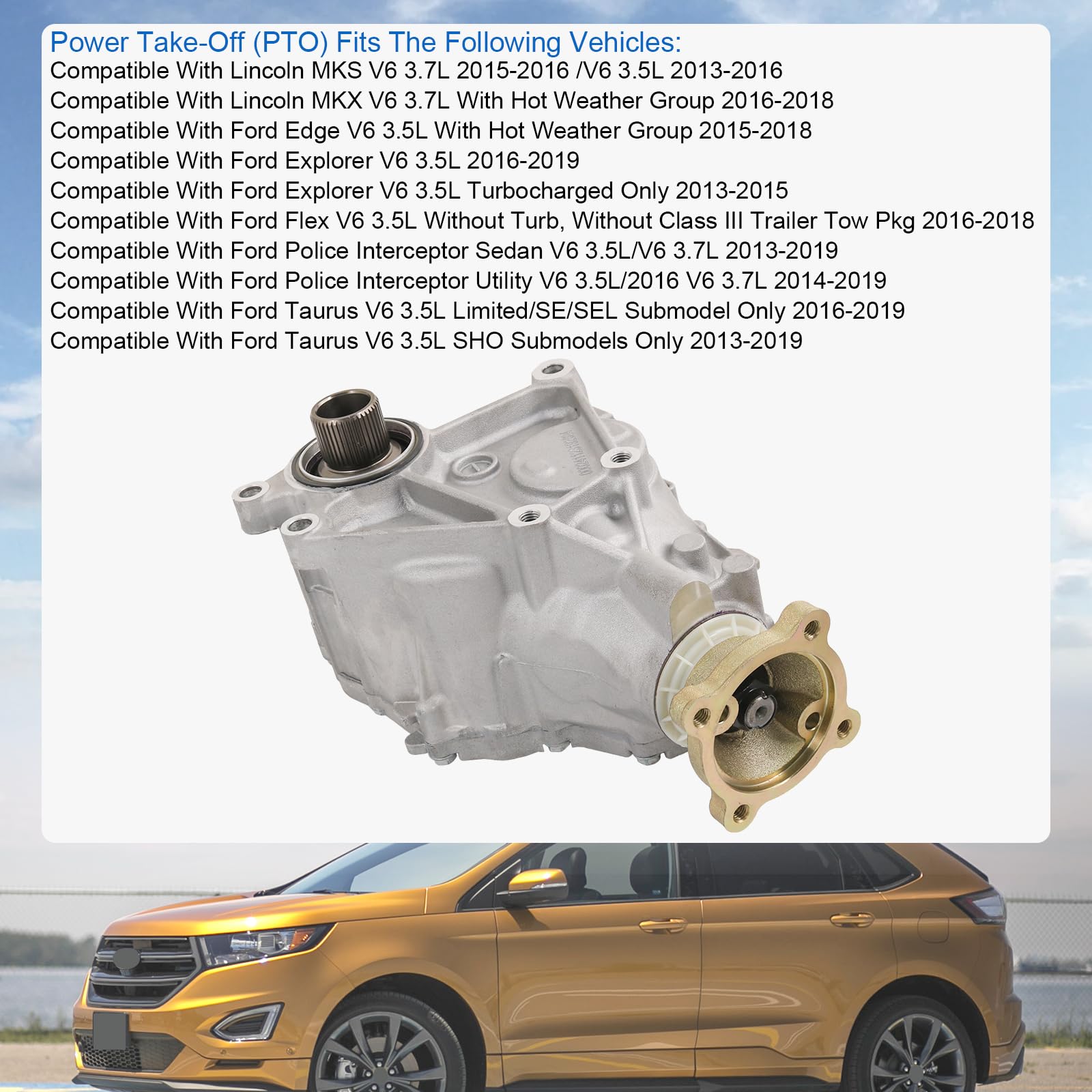 600-239 Awd Power Take Off (Pto) Assembly Ptu Transfer Case Differential Unit Transfer Case Replacement For Ford Explorer,Flex,Taurus 2016-2018