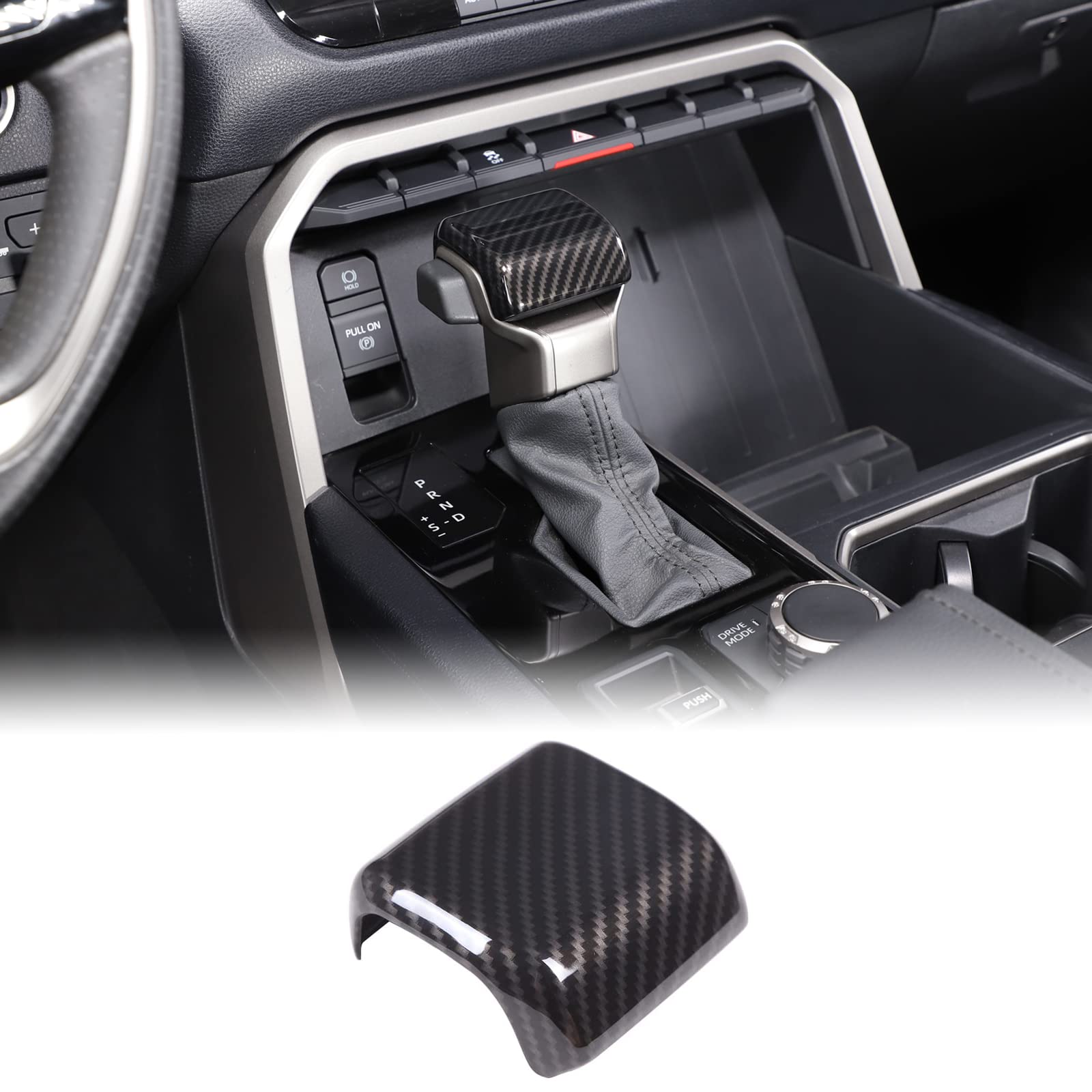 Car Shifter Gear Hand Brake Trim Cover Compatible with Toyota Tundra/Sequoia 2022-2024 Tacoma 2024 Center Console Gear Shift Hea