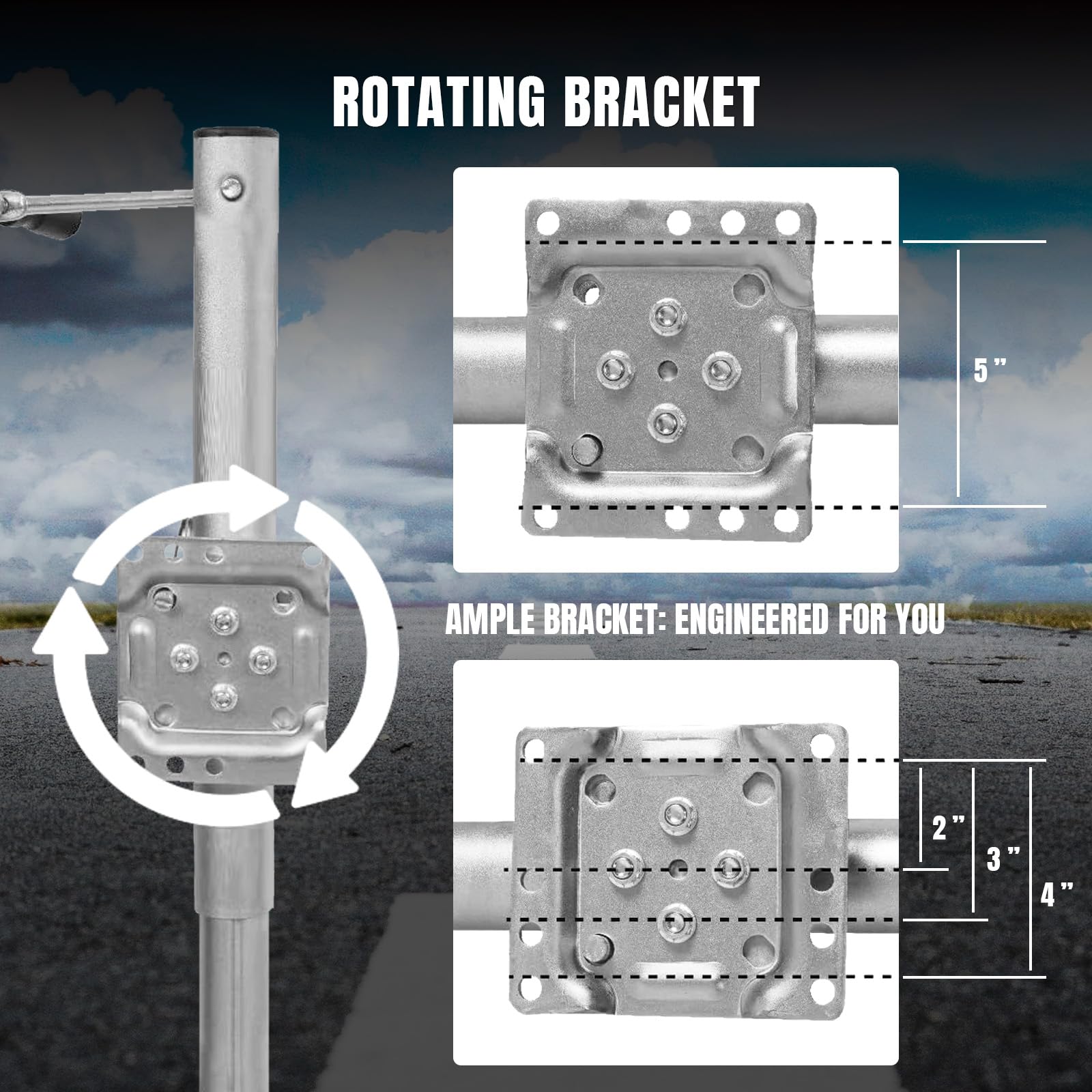 Torin 1500 Lbs Trailer Jack With Wheel, Heavy Duty Swivel Boat Trailer Jack, 13'' Lift, Bolt-On Trailer Tongue Jack For Rv Boat