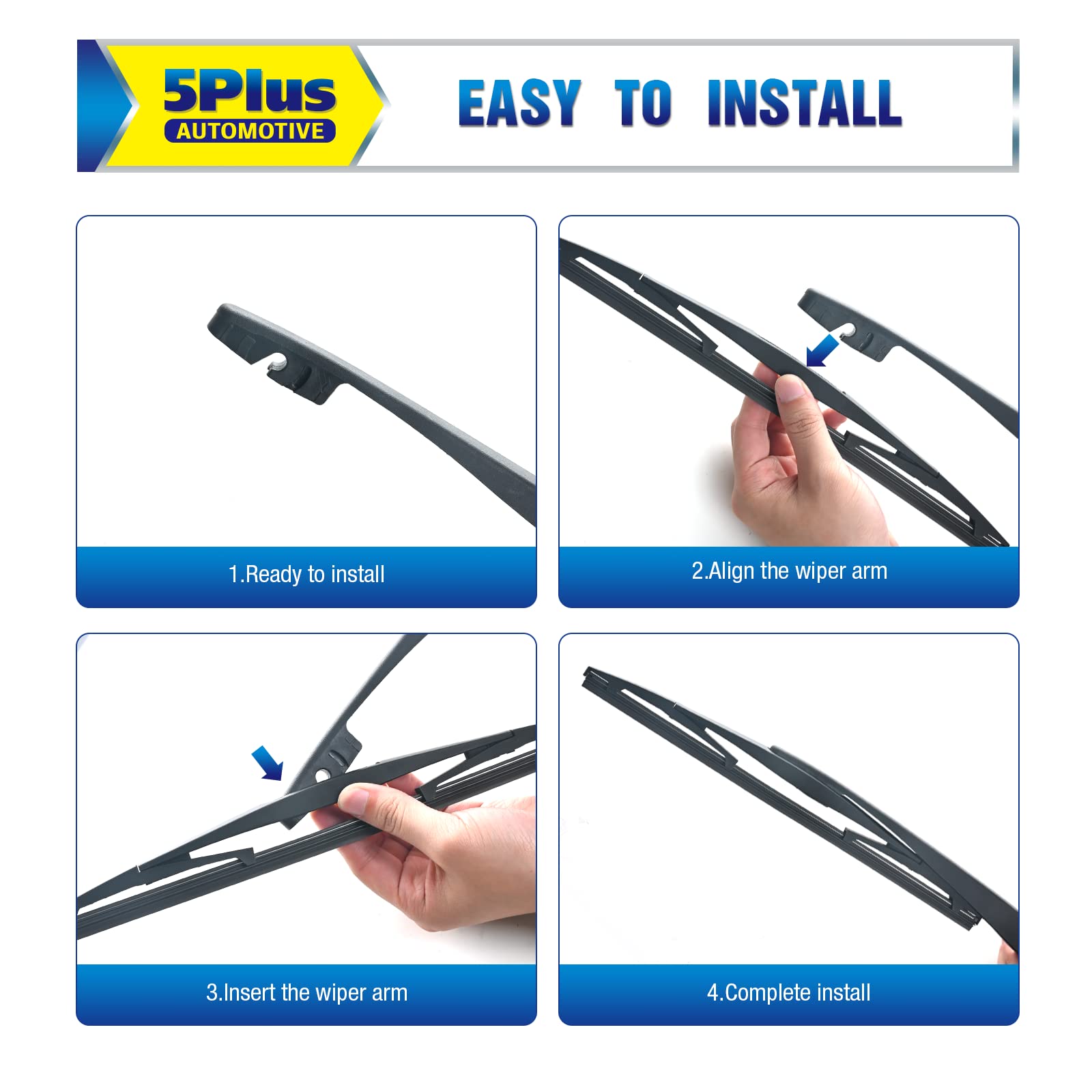 12'' Rear Wiper Blade Replacement Generic Filter For Subaru Impreza 2023-2015 Crosstrek 2023-2016 Wrx 2014-2013 Xv Crosstrek 201