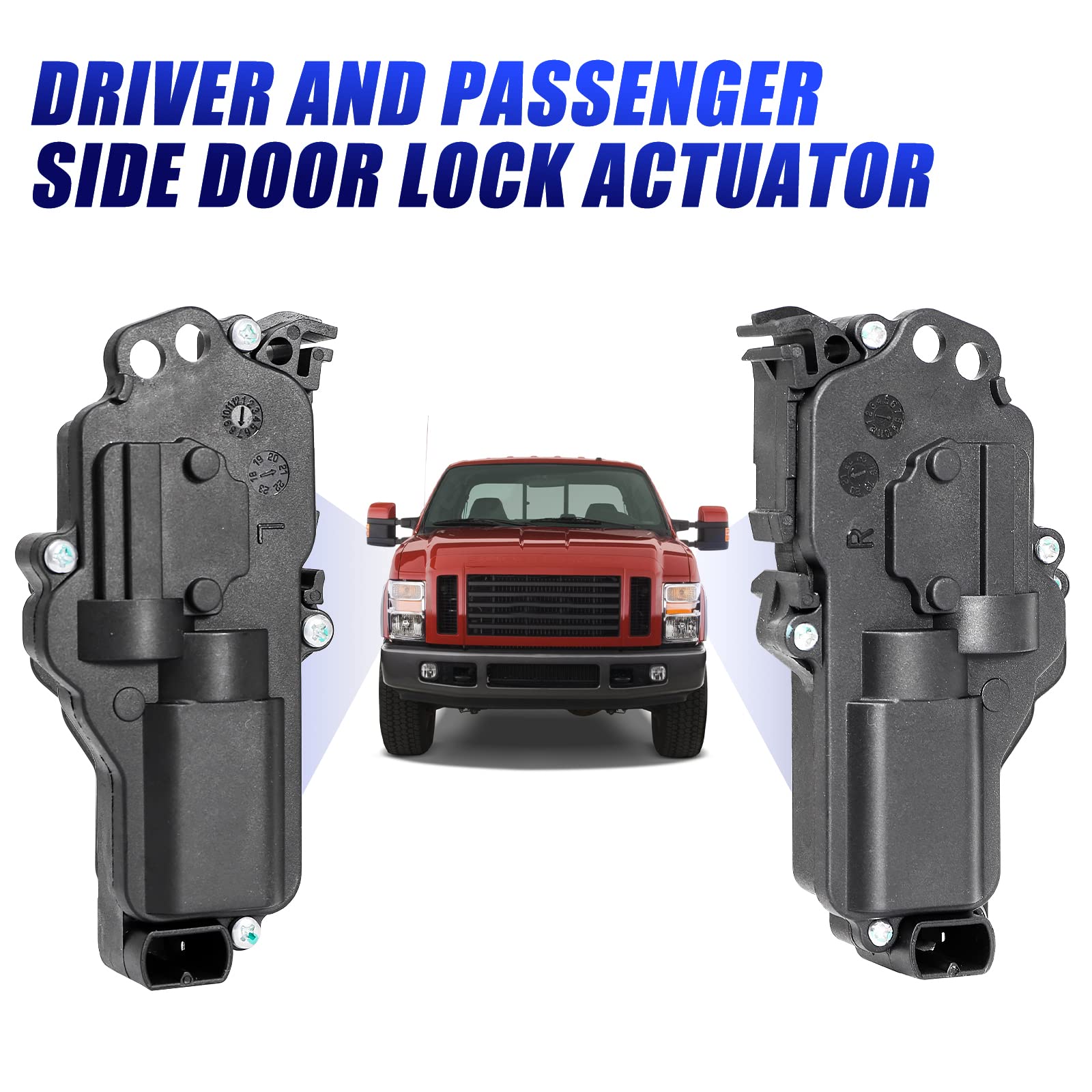 Power Door Lock Actuator Front Rear Driver & Passenger Side Replacement For Ford Excursion Expedition F150 F250 F350 F450 Ranger Taurus Mazda B2300 B2500 B3000 B4000 Mercury, 746-148 746-149