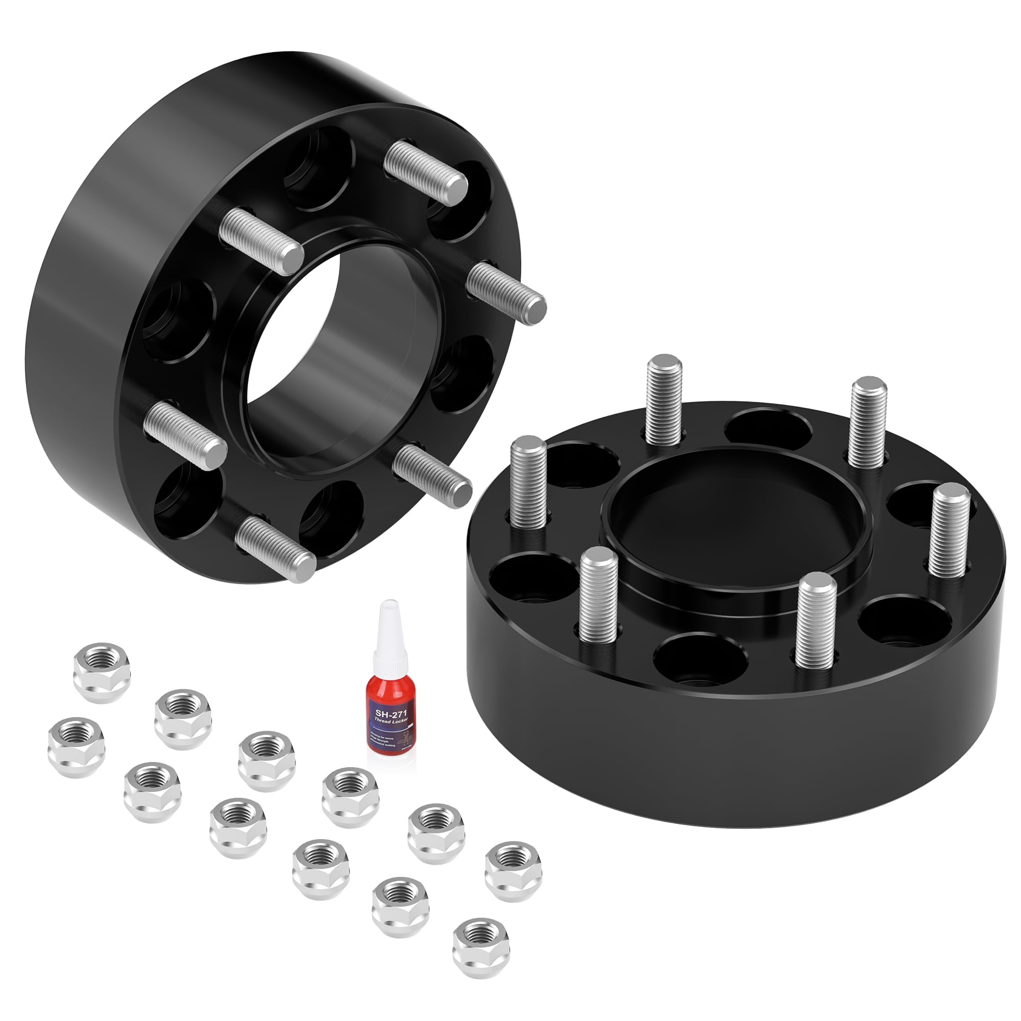 Richeer 6X5.5 Wheel Spacer For 2019-2022 Ram 1500, 4 Pcs 2 Inch 6X139.7Mm Wheel Spacer With 14X1.5 Studs & 77.8Mm Center Bore Fo