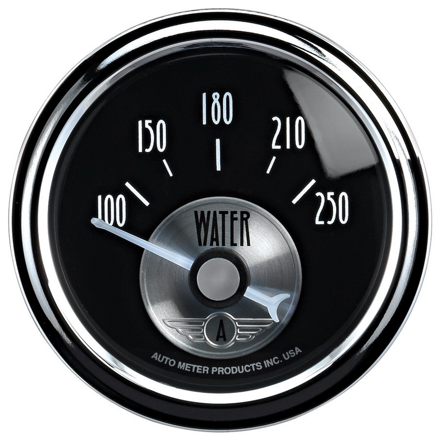 Auto Meter 2038 Prestige Black 2-1/16'' 100-250 Degree Water Temperature Gauge