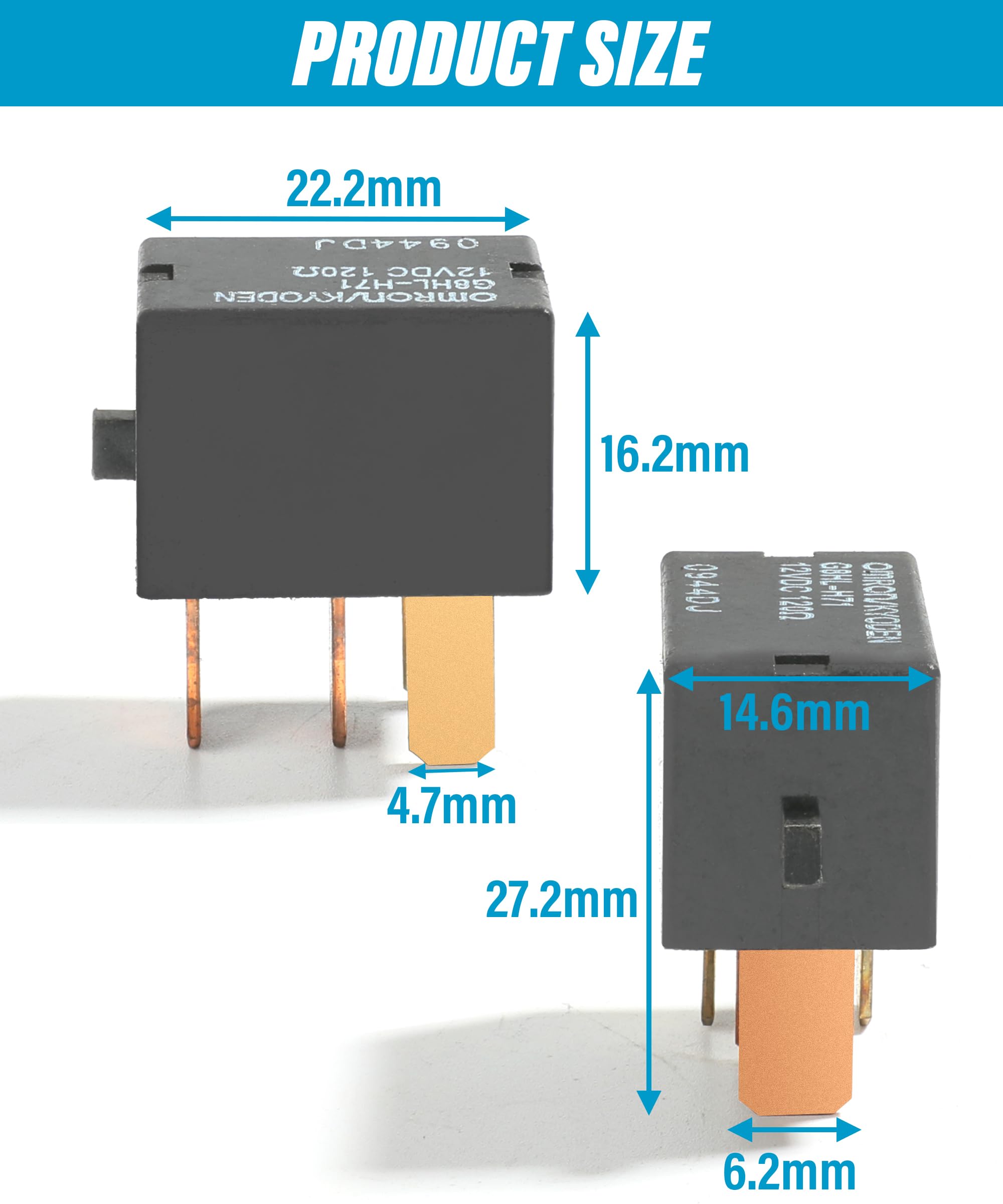 Zlirfy 2 Pack Ac Relay,Ac And Starter Relay,39794-Sda-A03 39794-Sda-A05,A/C Fan Motor,Head Lump,Multiple Use Relay Plug,4 Pins P