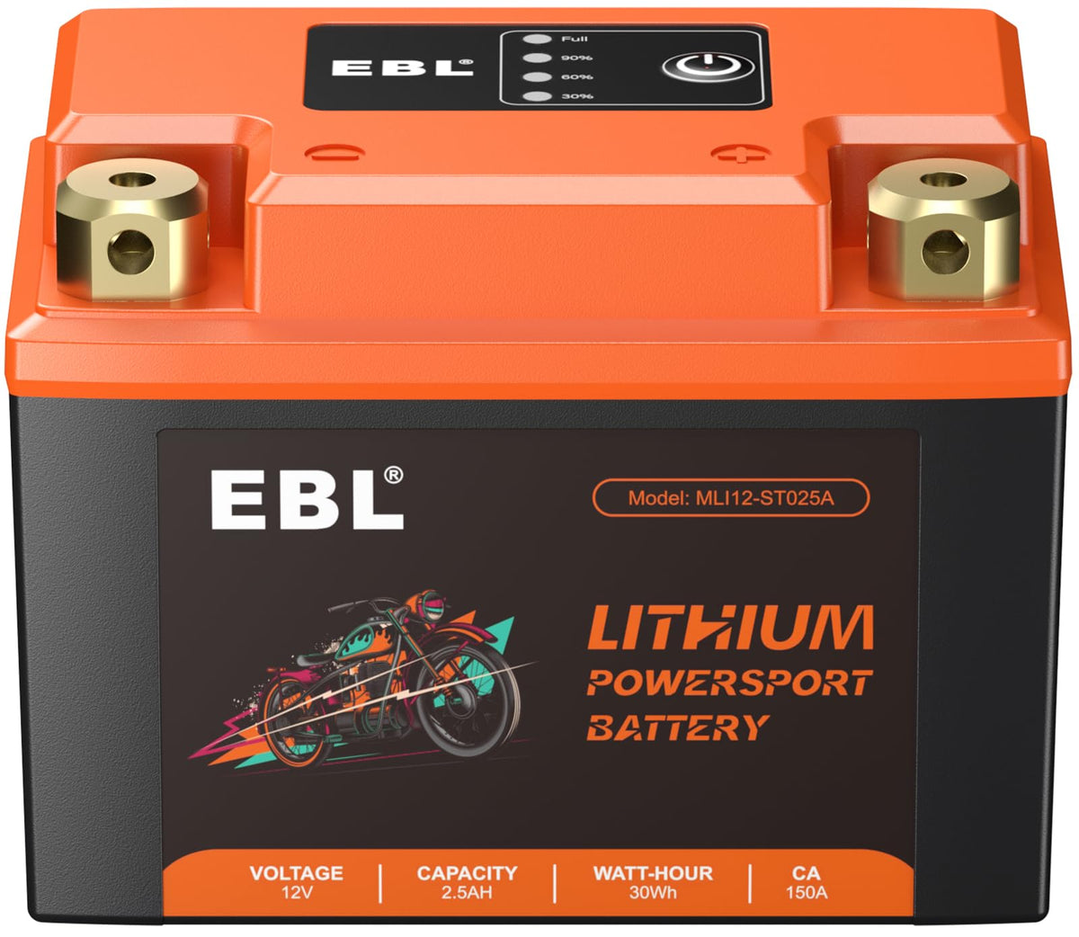 Ebl Ytx4L-Bs Ytz5S-Bs Ytx5L-Bs Ytz6-Bs Lithium Motorcycle Battery Lifepo4 12V 2.5Ah,150A Built In Bms Powersports Battery For At
