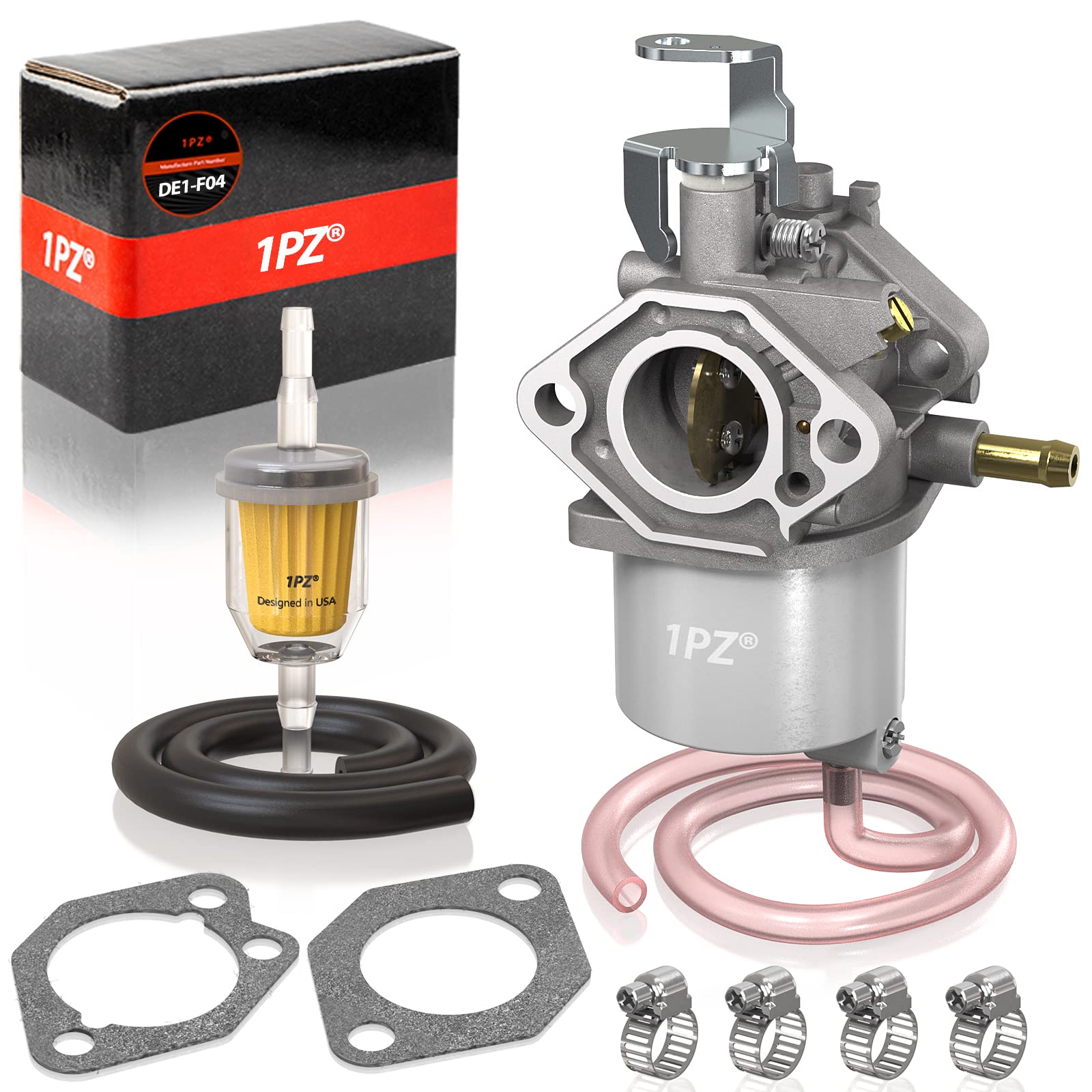 1Pz De1-F04 Carburetor Carb Replacement For Kawasaki Fe290 1992-2018 Club Car Ds And Precedent Turf Carryall 1998-Up Fe290 Engine Golf Cart 101905601 1016478 1016438 1016440 1016439 1016430 1016441