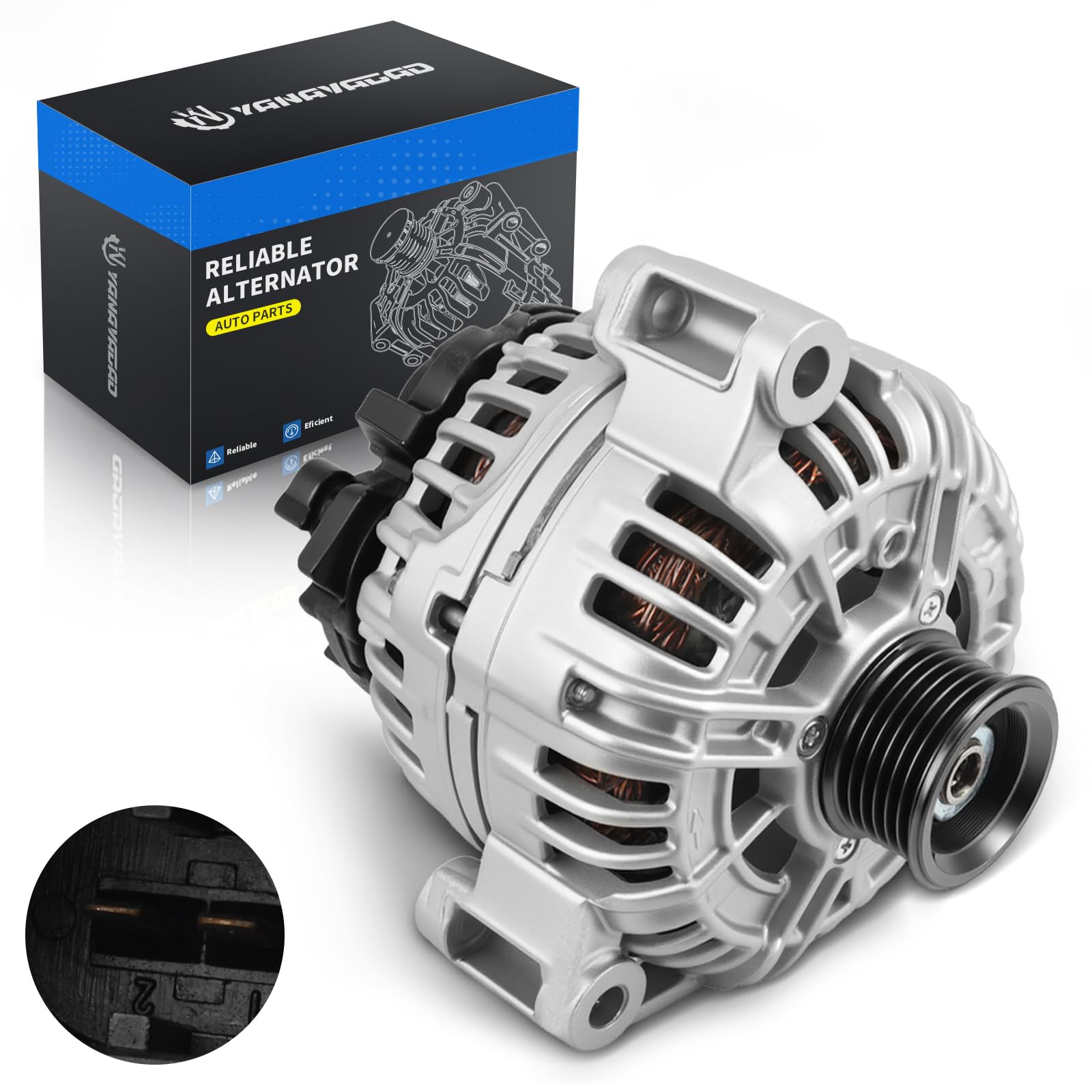 YINAVAGAD Alternator for Mercedes-Benz CL55 CLS55 E55 G55 ML500 R500 S55 SL55 AMG V8 5.0L 5.5L 2003-2011 Replaces 11068N 114737 