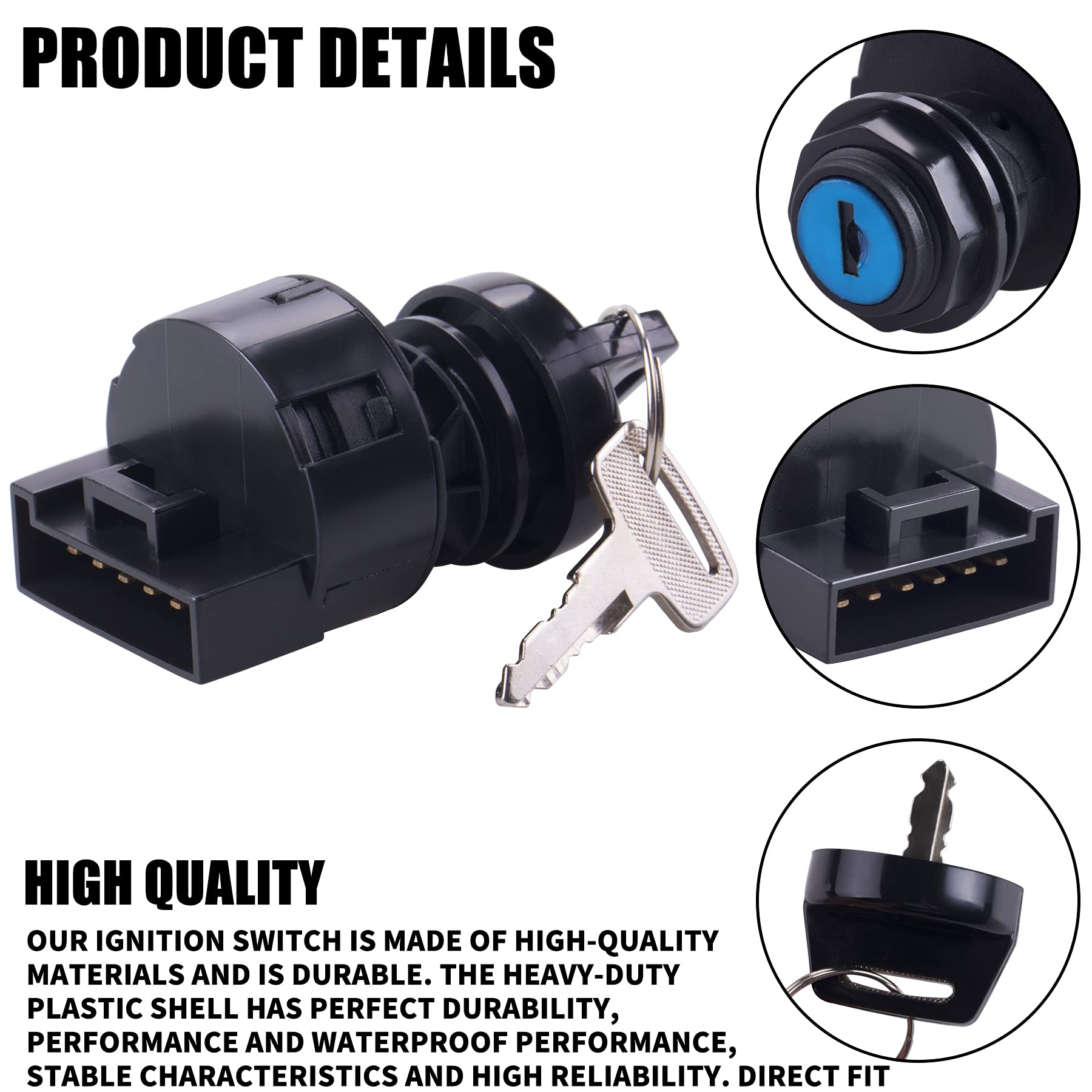 Cncmotok Ignition Key Switch For Polaris Sportsman 400 500 600 700 800 Ranger 500 700 900 1000 Xp Diesel Rzr 800 900 1000 Turbo Brutus General 1000 Polaris 325 330 Magnum 250 Trail Blazer Predator