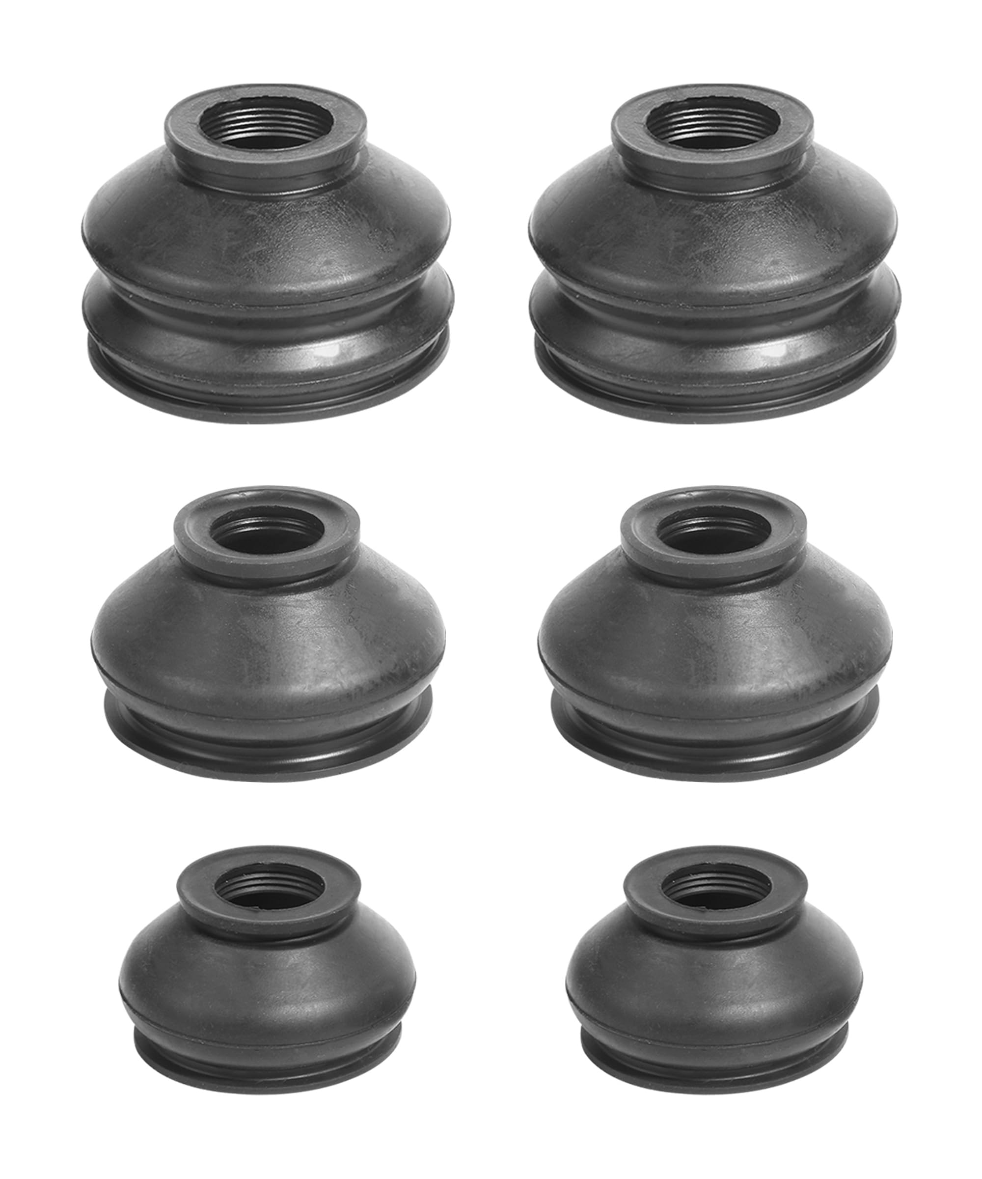 SCUARI 6PCS Tie Rod Boot,Car Accessories Rubber Tie Rod End Boot,Ball Joint Boot Replacement,Turn To Rod Arm Ball Joint Head Dus
