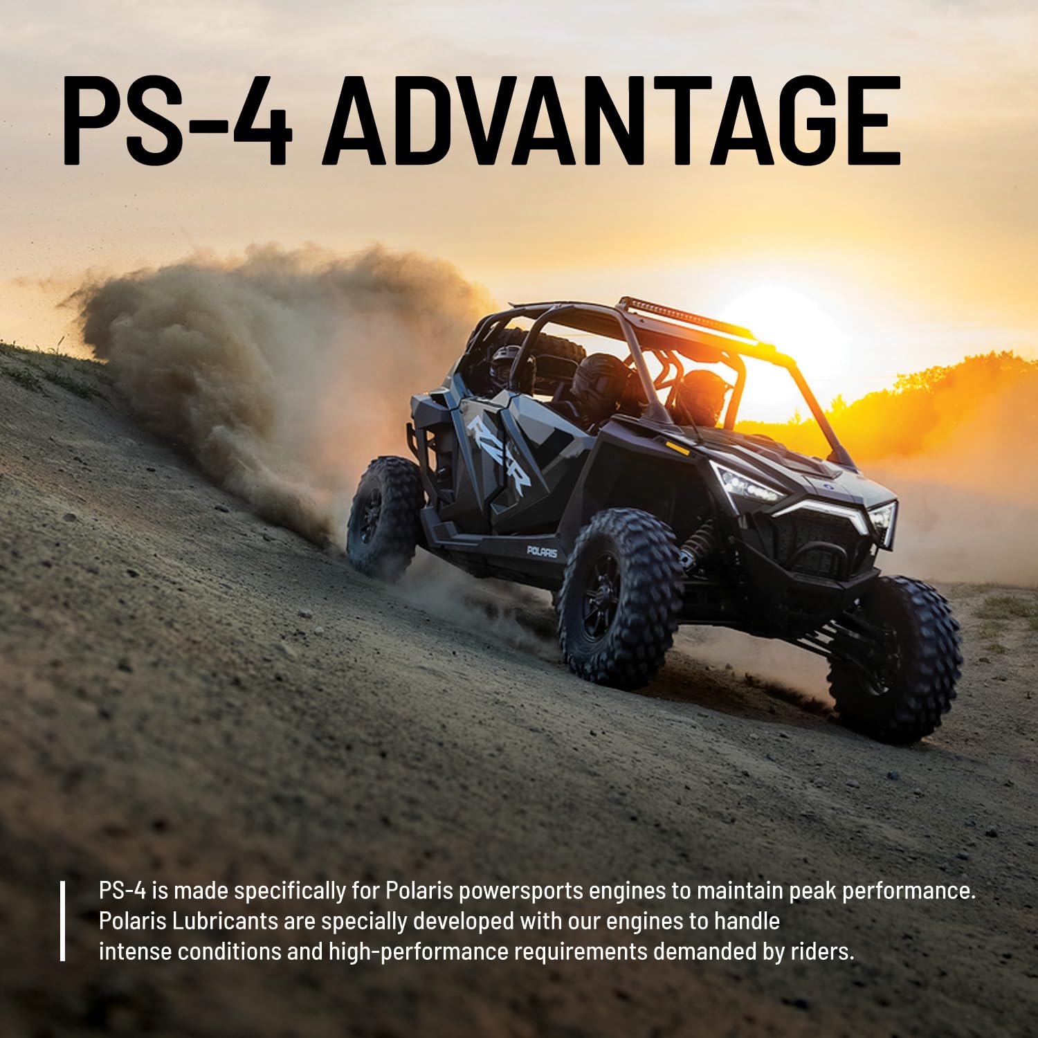 Polaris Ps4 All-Season 4 Cycle 5W50 Full Synthetic Motor Oil For Specific Ranger, General, Rzr, Sportsman, Scrambler Models With