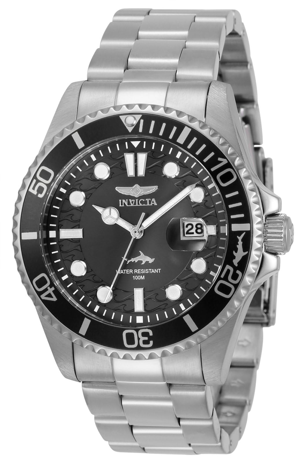 Invicta Men'S Pro Diver Quartz Watch, Silver, 30018