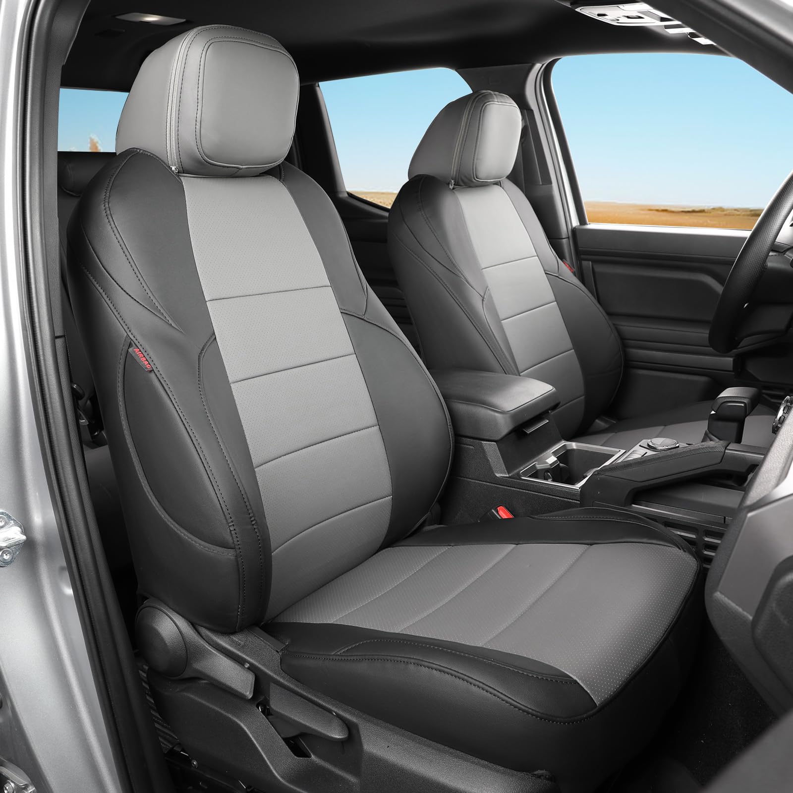 Coverdream Leather Seat Covers Custom Fit For 2024 2025 Toyota Tacoma Double Cab Sr,Sr5,Trd Sport,Trd Off-Road,Limited,Full Cove