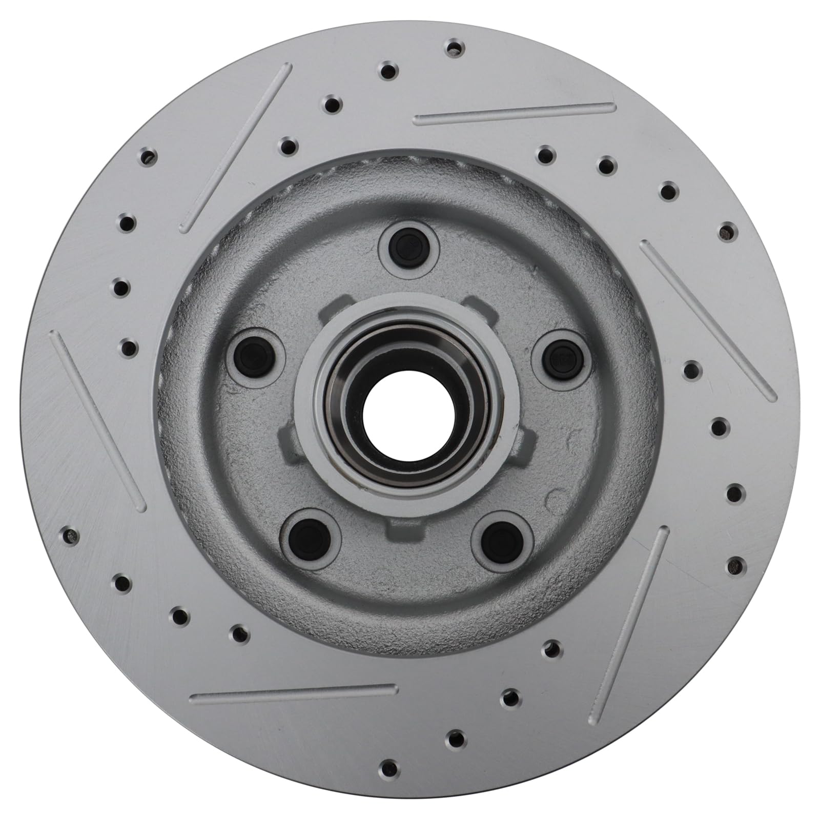 Trq Front Performance Brake Rotor Drilled Slotted Pair Set For Chevy/Pontiac/Gmc/Oldsmobile/Buick