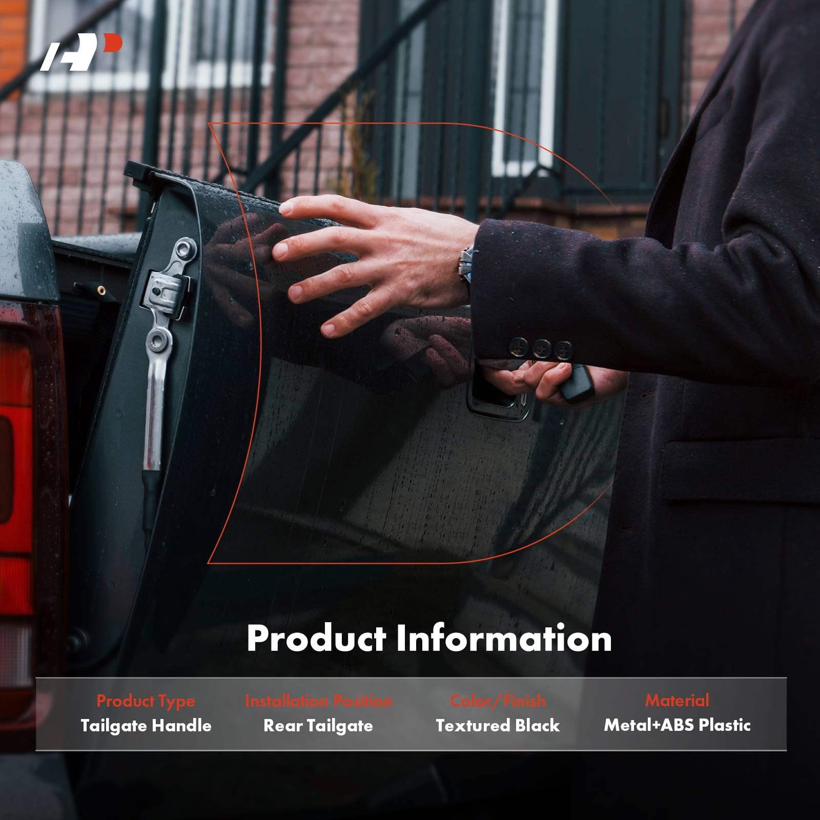 A-Premium - Tailgate Handle & Bezel Assembly - Compatible with 1999 2000 2001 2002 2003 2004 2005 2006 2007 Chevy Silverado GMC