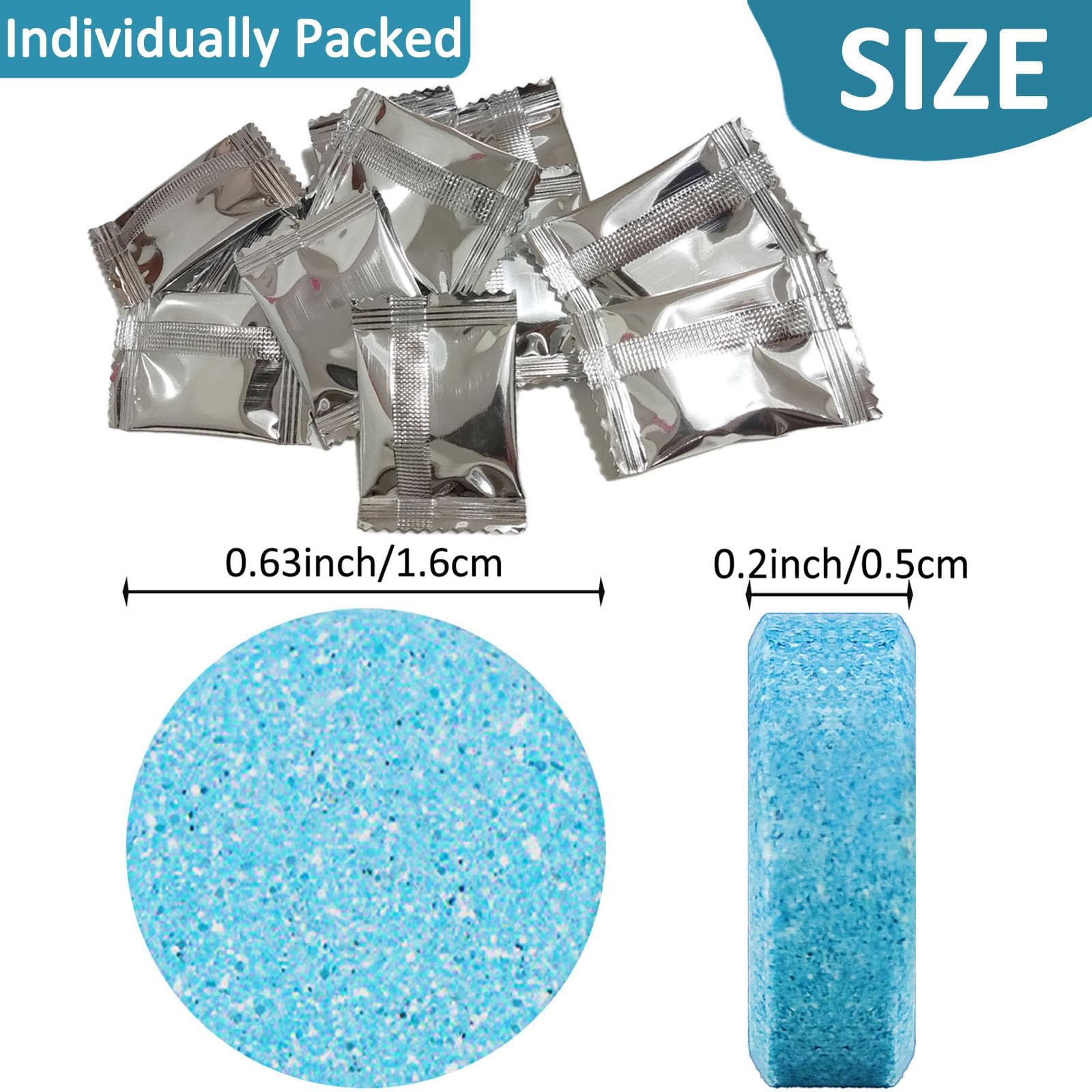 Beieverluck 400 Pieces Car Windshield Washer Fluid Concentrated Tablets Solid Windshield Effervescent Wiper Tablet For Car Room