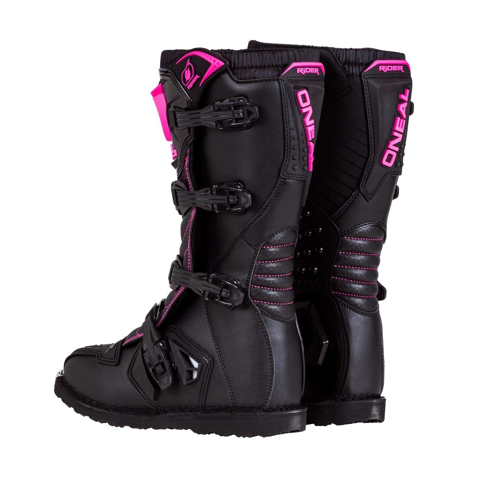 O'Neal 0325-710 Womens Rider Boot (Black/Pink, Size 10)