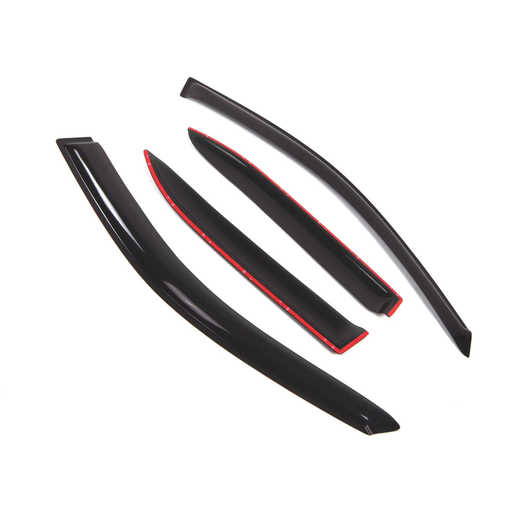 Tuningpros Outside Mount Window Vent Visors Rain Guards Compatible With Toyota Corolla Sedan 1993-1997 | Side Window Wind Deflec