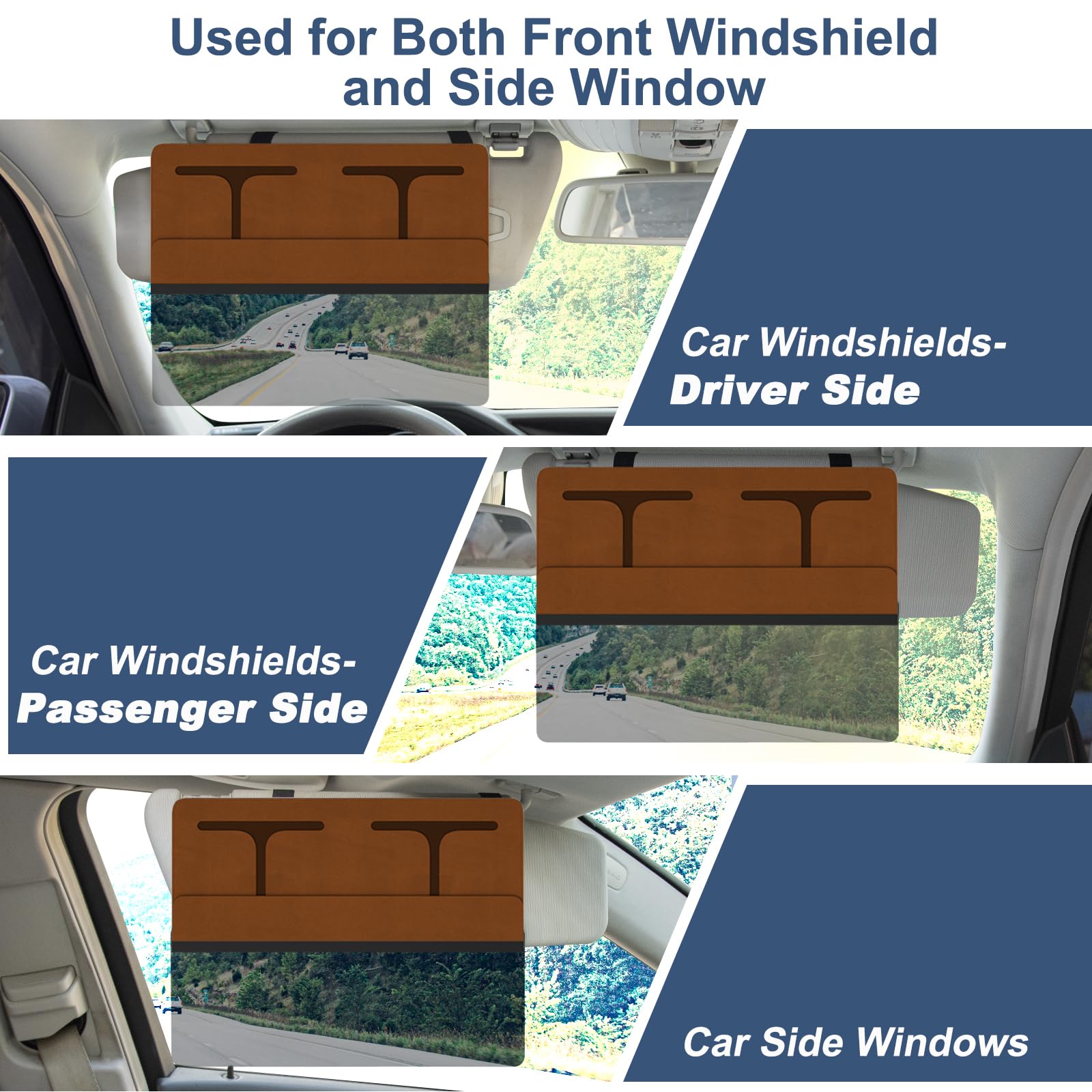 Nazzo Car Visor Extender Polarized, Sun Visor Extender For Car Attachment Sun Blocker, Anti-Glare Removable Pc Lens To Expand Su