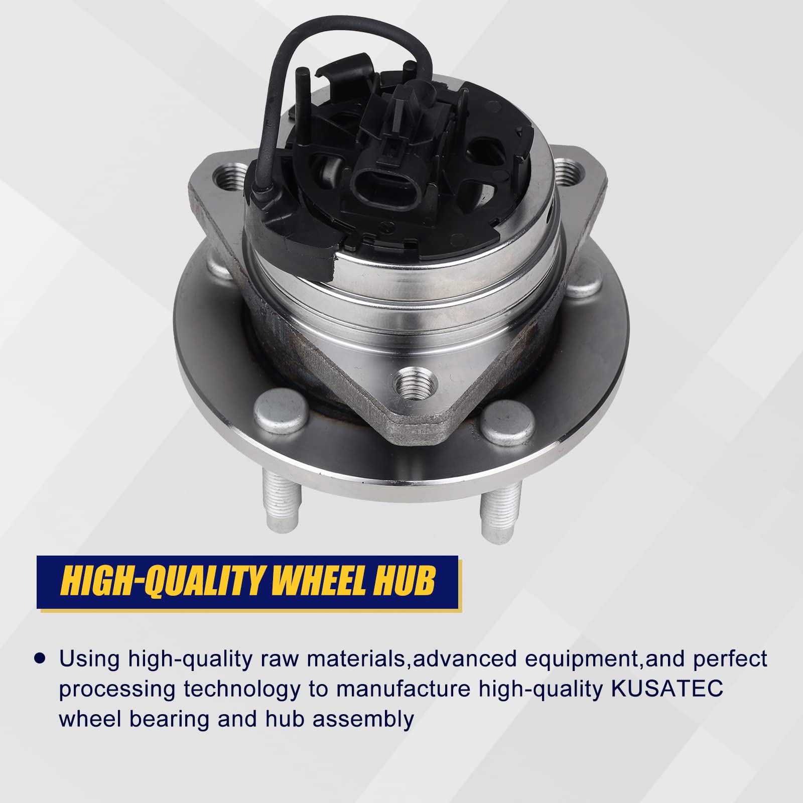 KUSATEC 513214 Front Wheel Bearing and Hub Assembly Compatible with Chevy Cobalt HHR 2008 2009 2010, Chevy Malibu 2004-2012, Pon